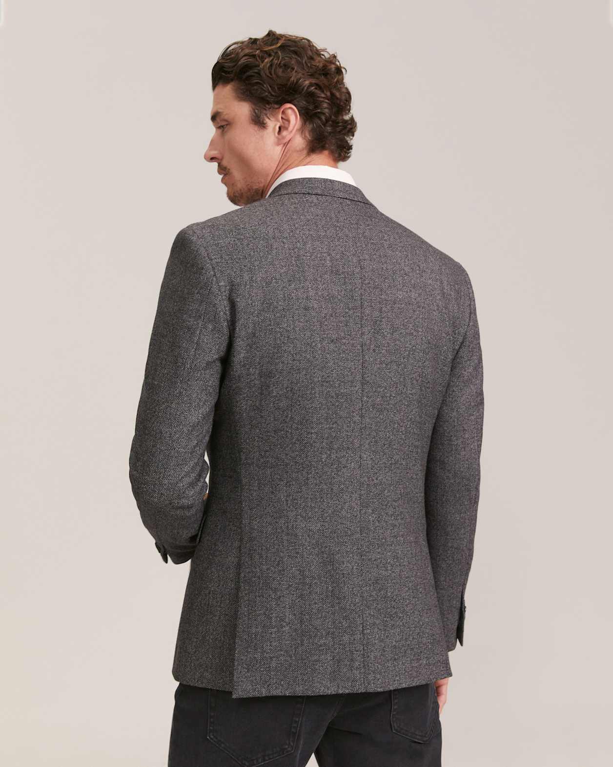 George Item Wool Jacket in CHARCOAL