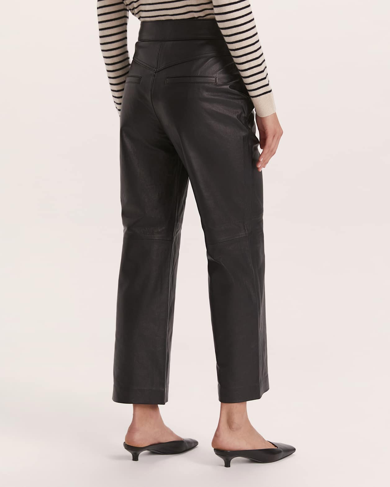 Aria Leather Pant in BLACK