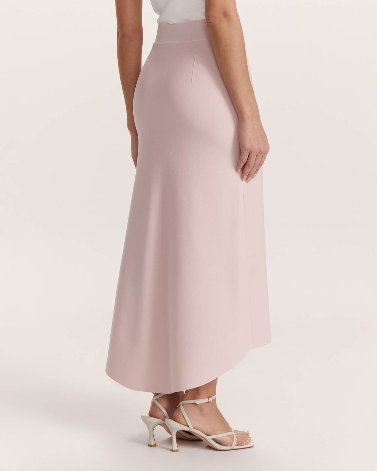 Mia Milano Fluted Skirt in BLUSH