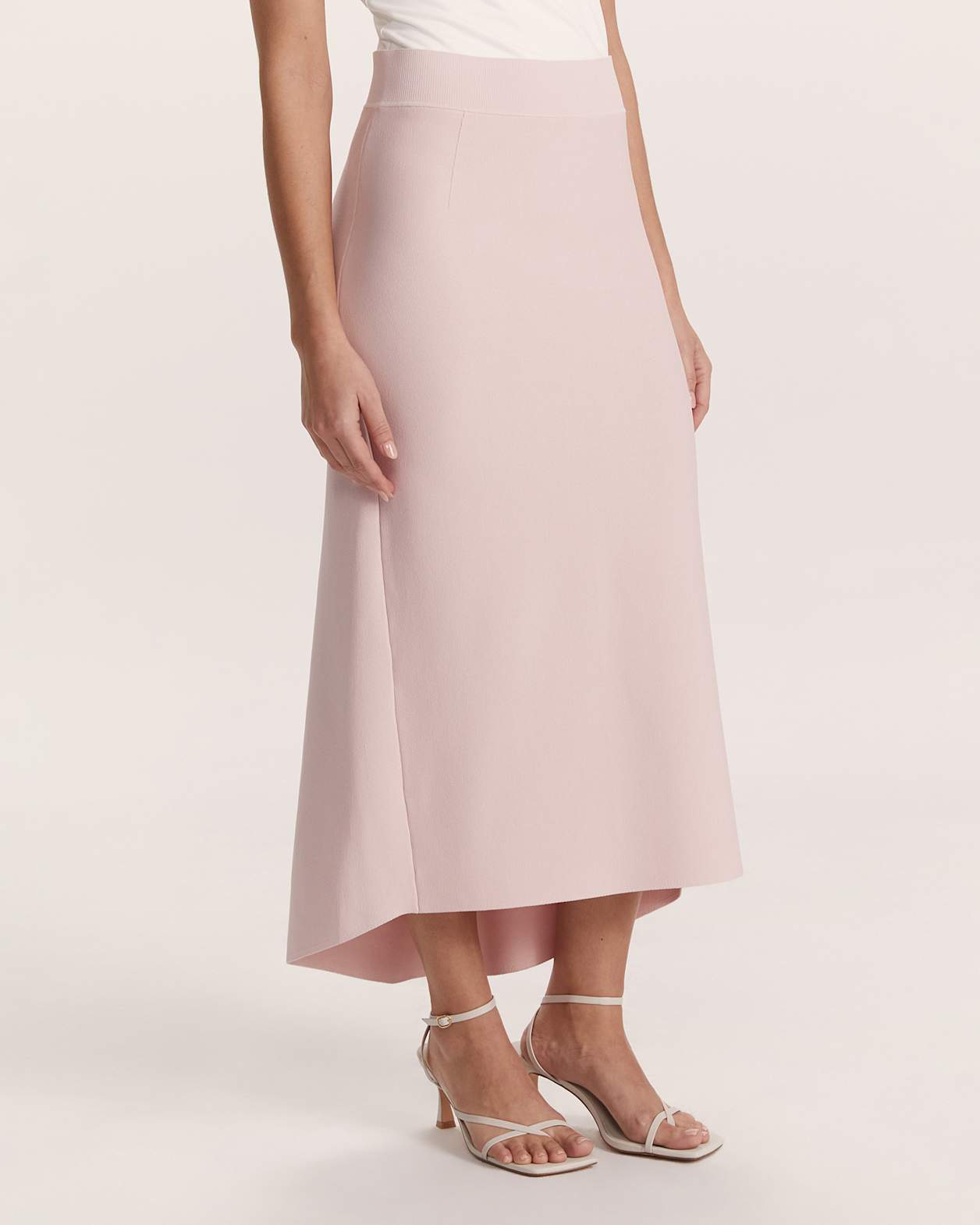 Mia Milano Fluted Skirt in BLUSH