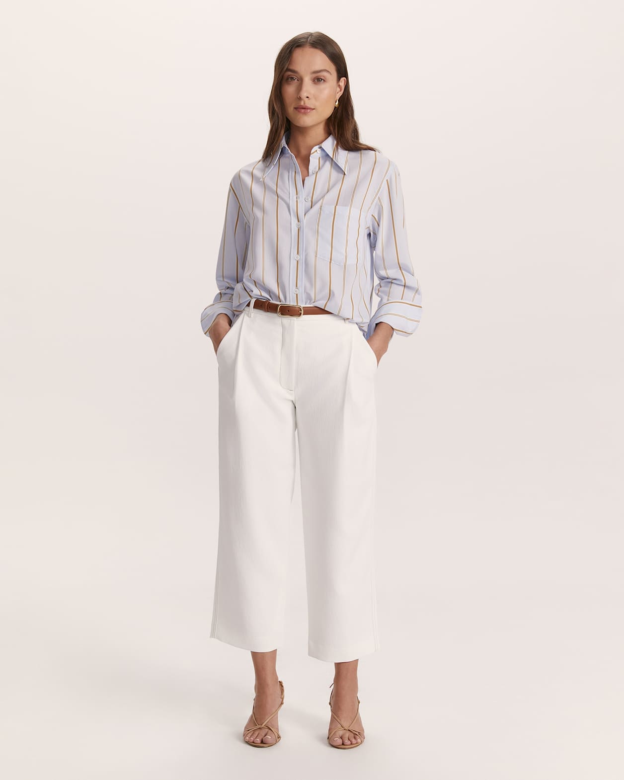 Dharma Tuck Front Culotte in ALABASTER