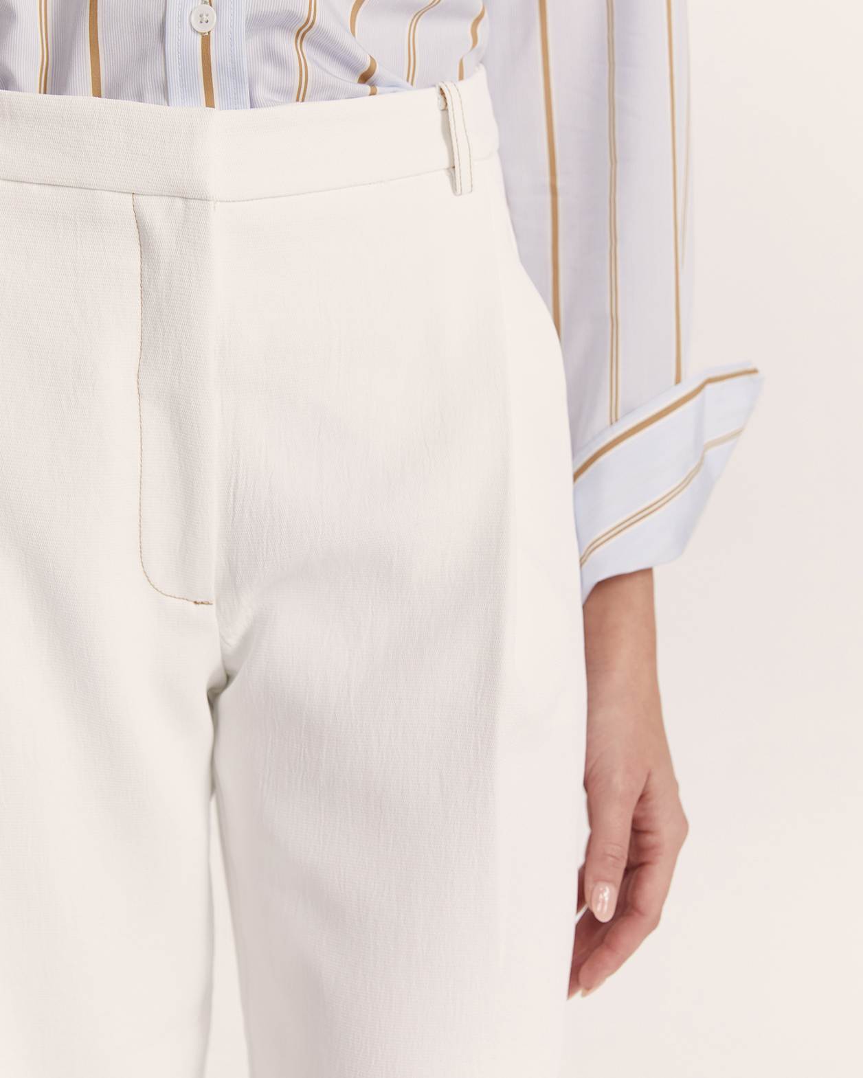 Dharma Tuck Front Culotte in ALABASTER