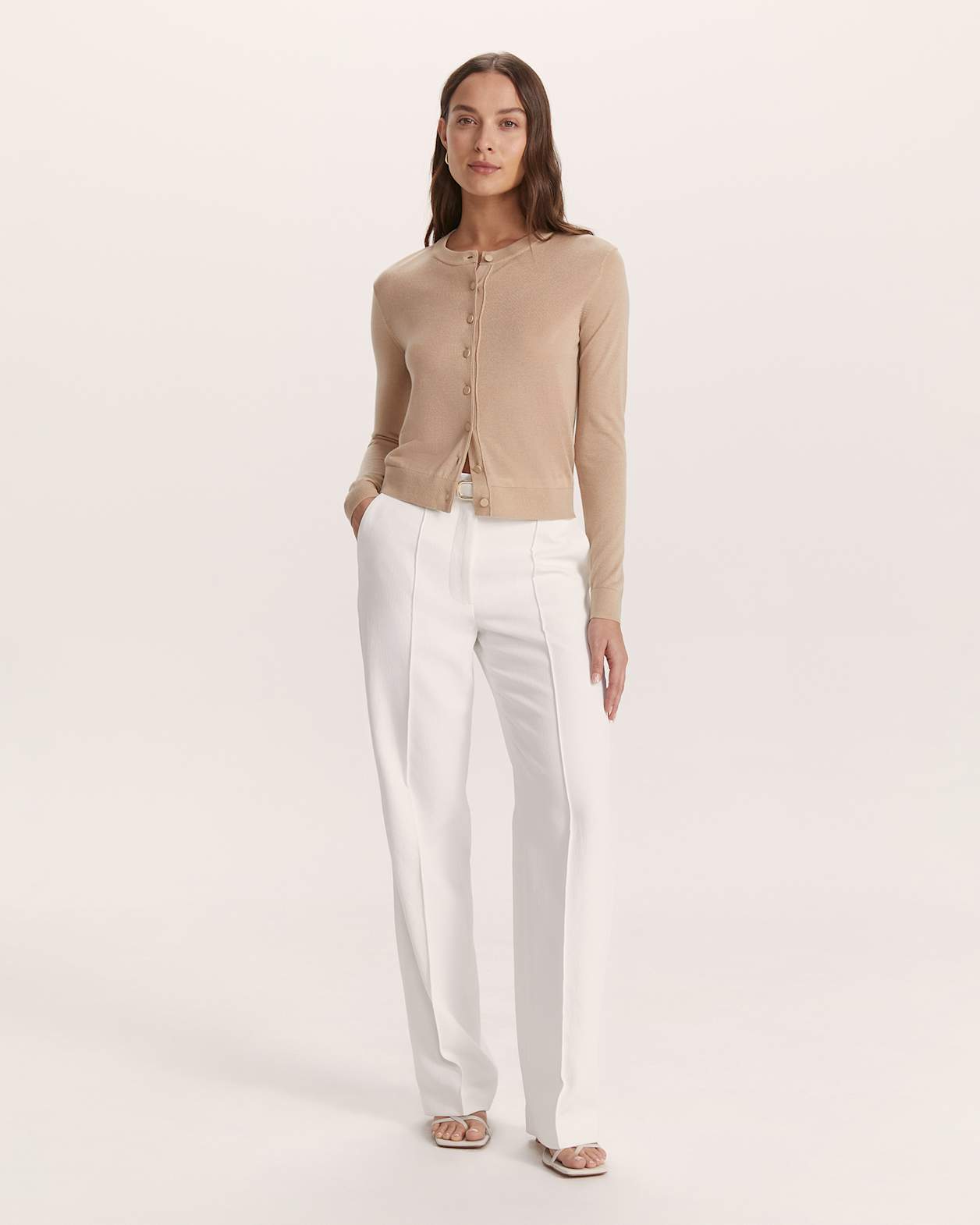 Dharma Wide Leg Pant in ALABASTER