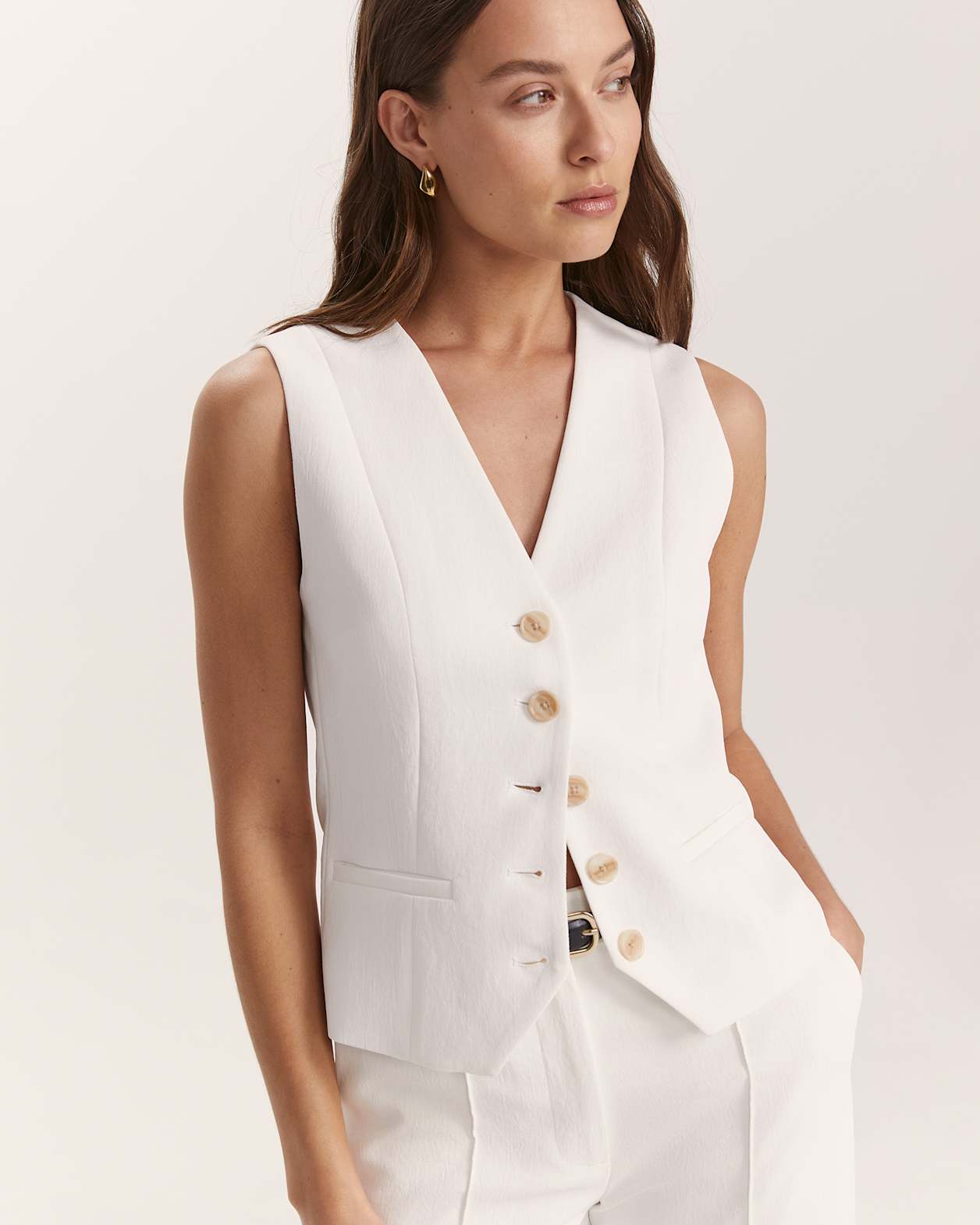 Dharma Vest in ALABASTER