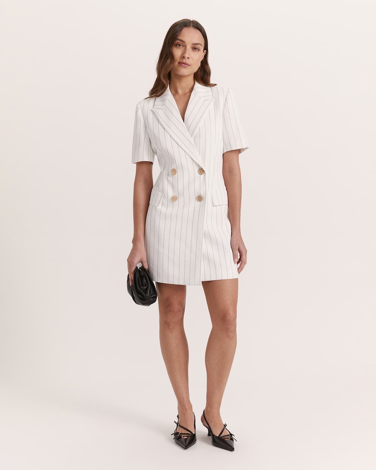 Dharma Pinstripe Blazer Dress in PINSTRIPE