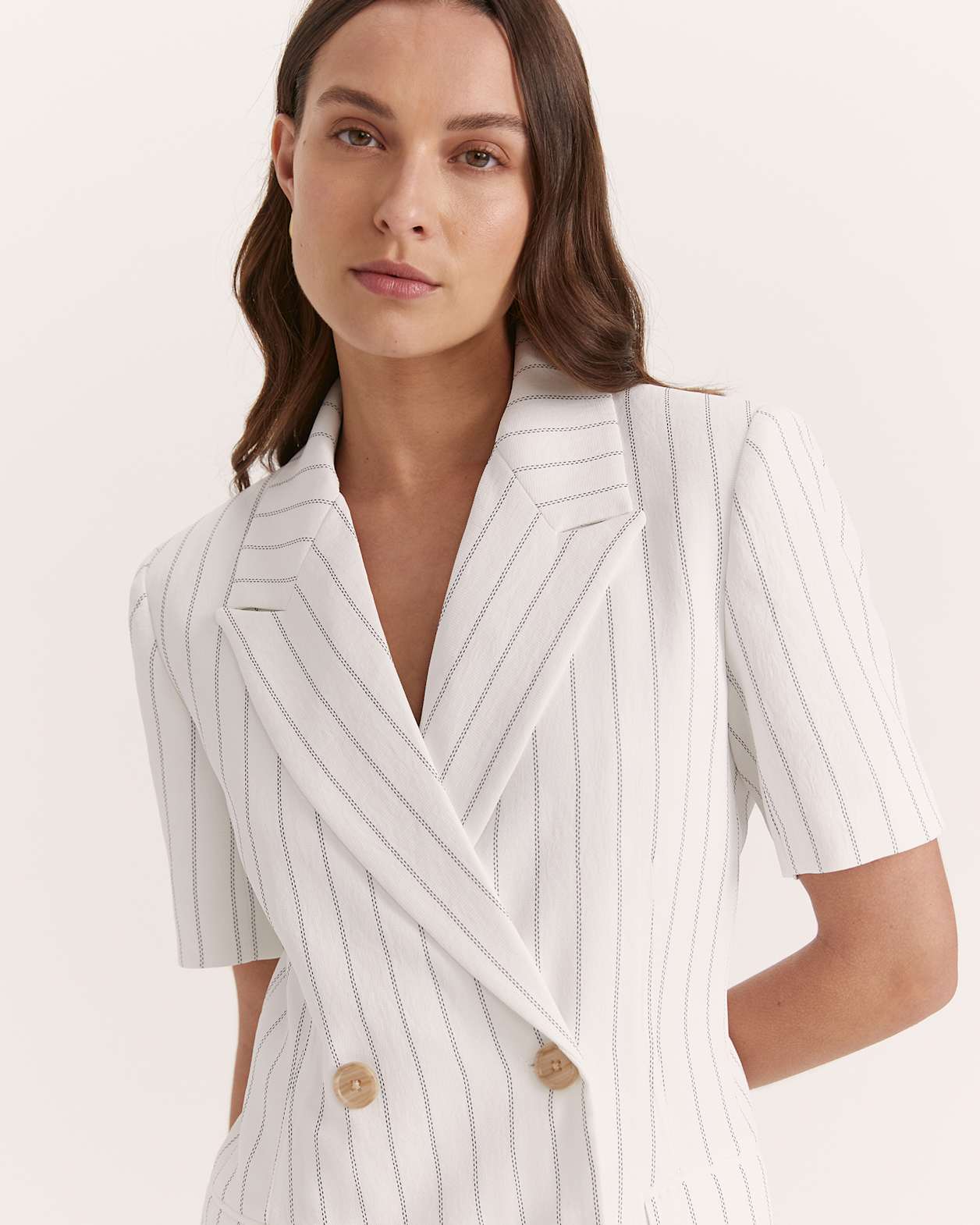 Dharma Pinstripe Blazer Dress in PINSTRIPE