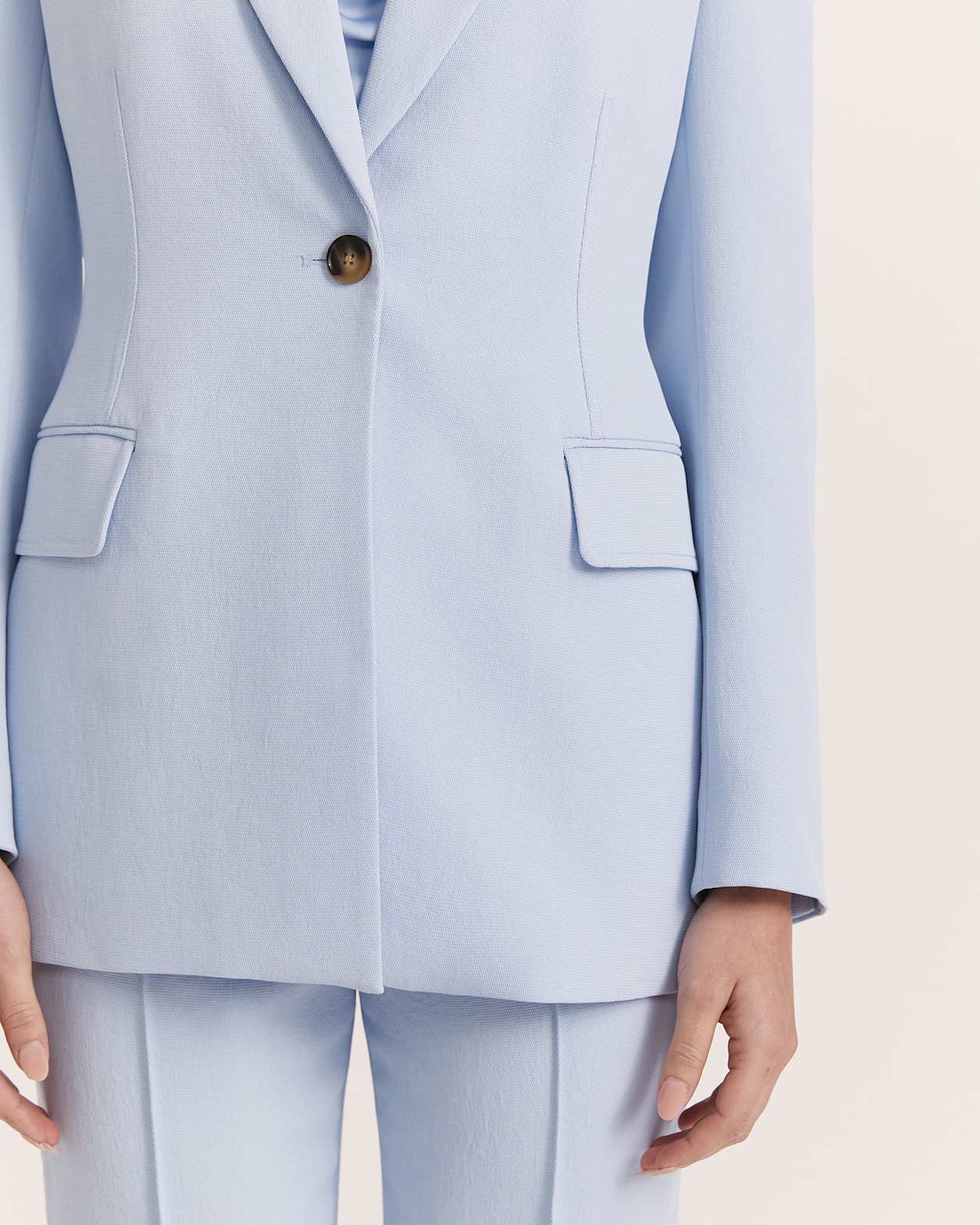 Dharma Stitch Detail Blazer in LIGHT BLUE