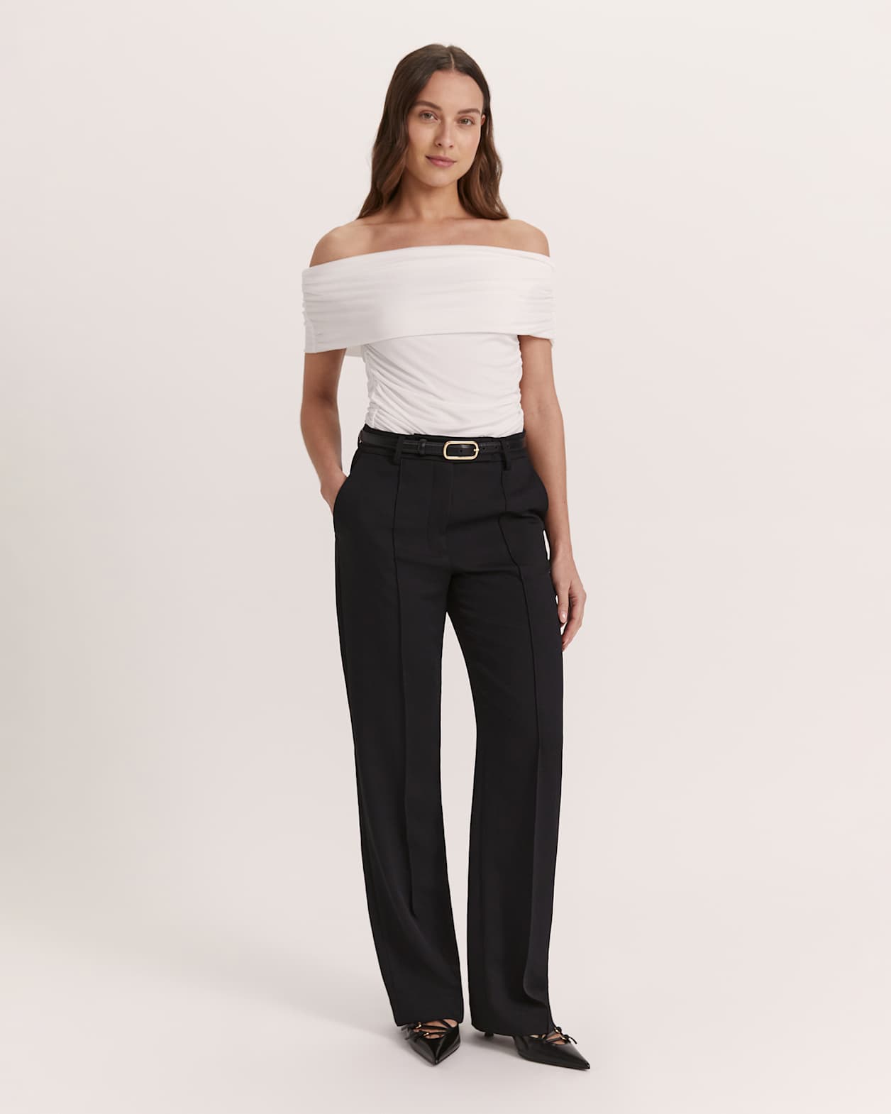 Ira Off Shoulder Top in IVORY