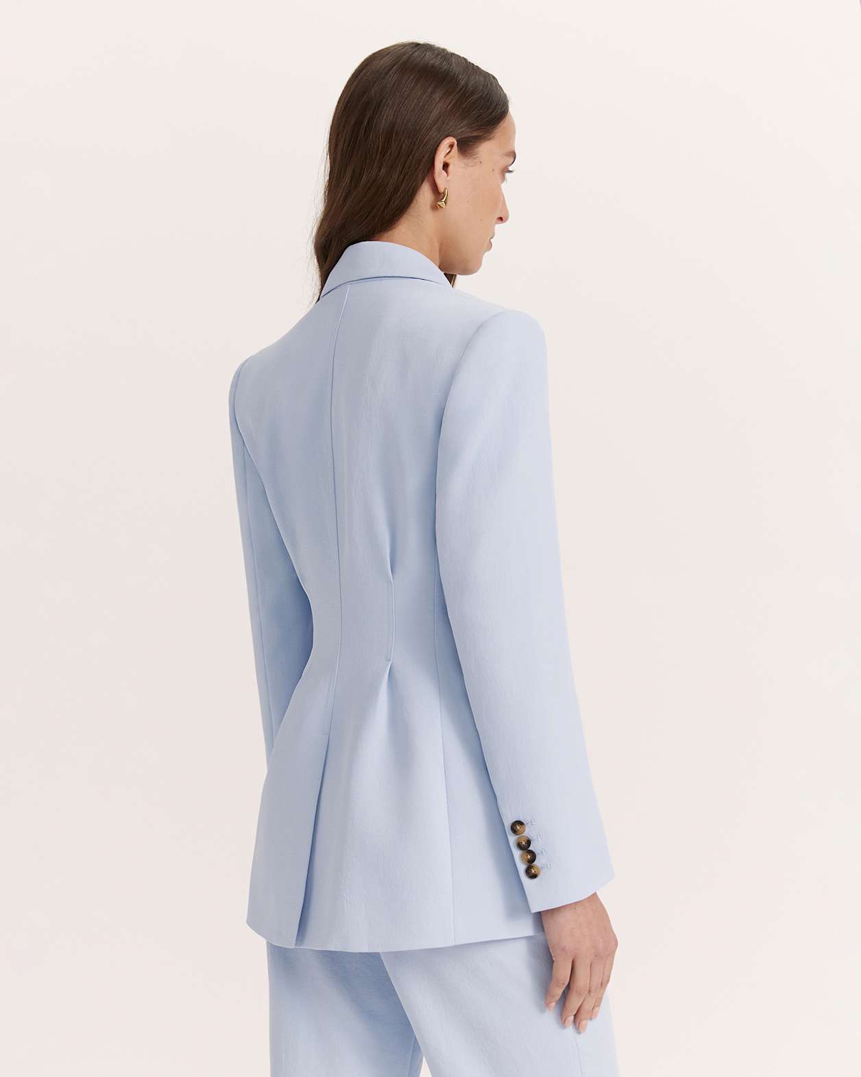Dharma Stitch Detail Blazer in LIGHT BLUE