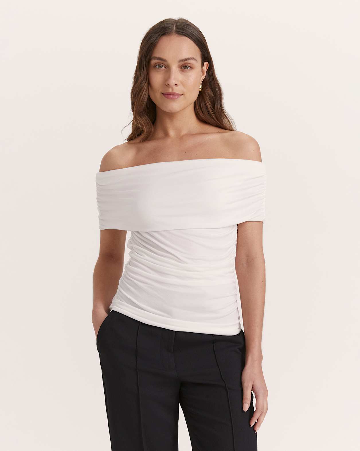 Ira Off Shoulder Top in IVORY