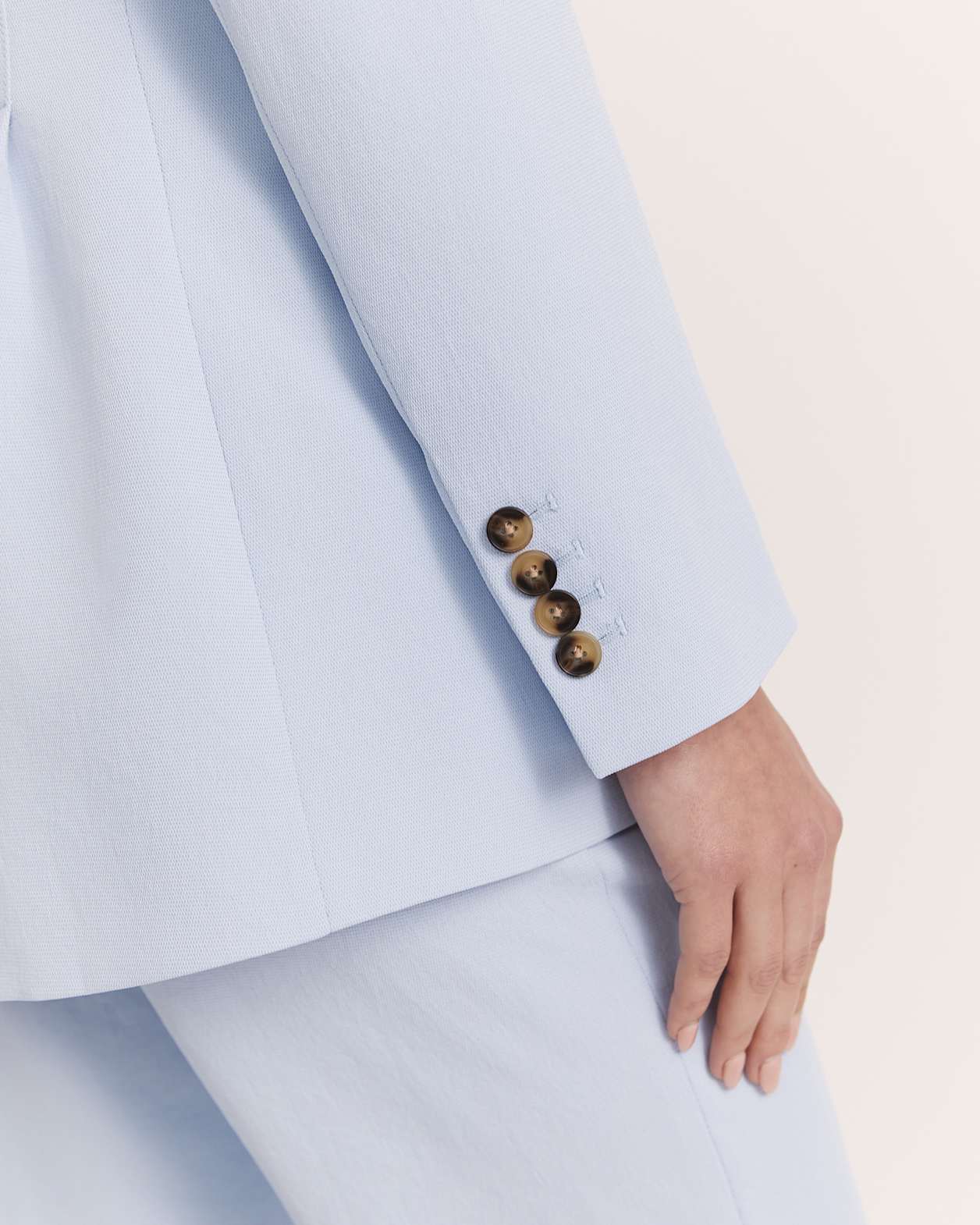 Dharma Stitch Detail Blazer in LIGHT BLUE