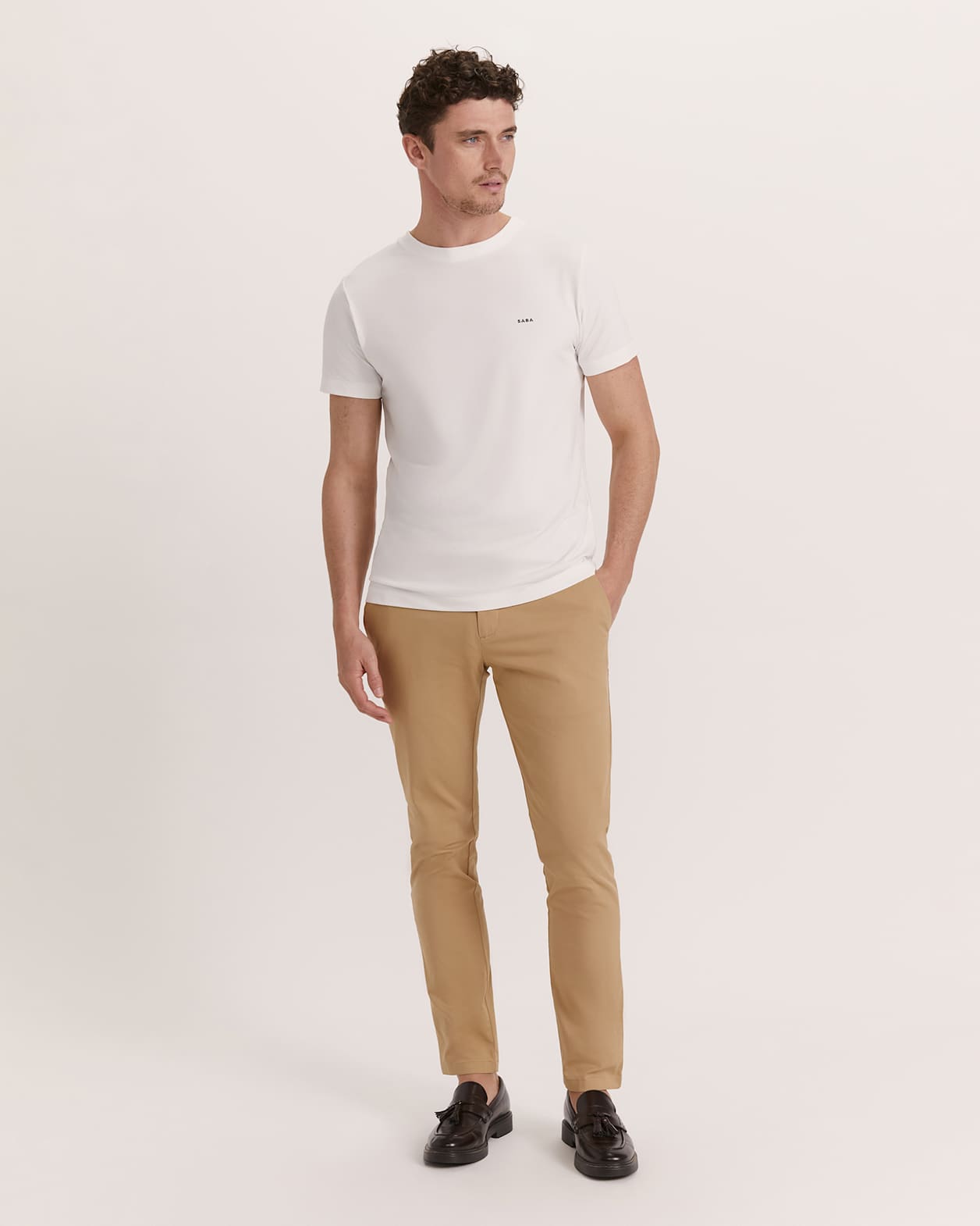 Oscar Stretch Tee in WHITE