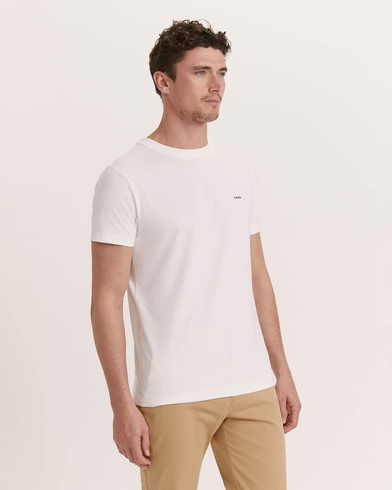 Oscar Stretch Tee in WHITE