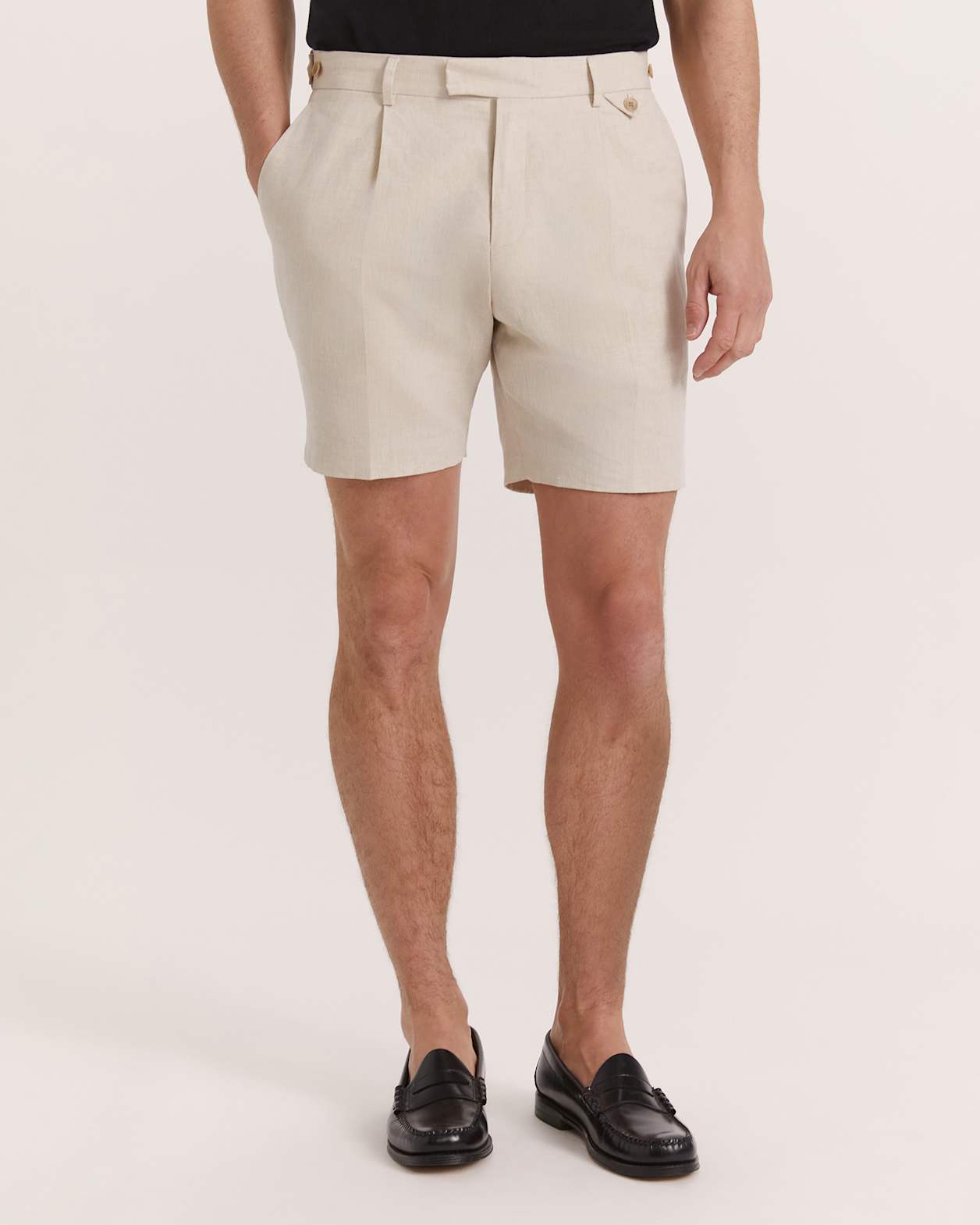 Elias Pleat Front Short in OATMEAL