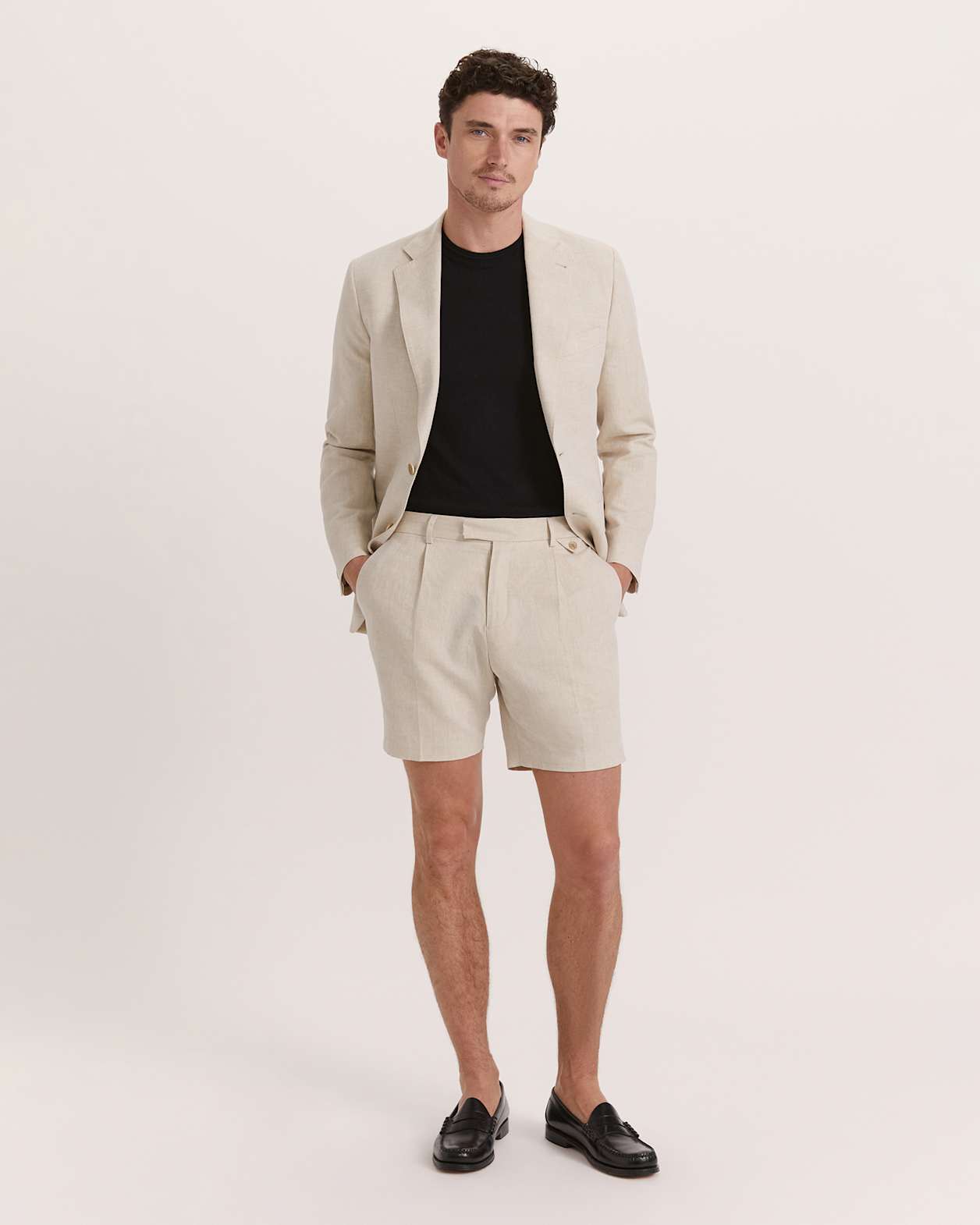 Elias Pleat Front Short in OATMEAL