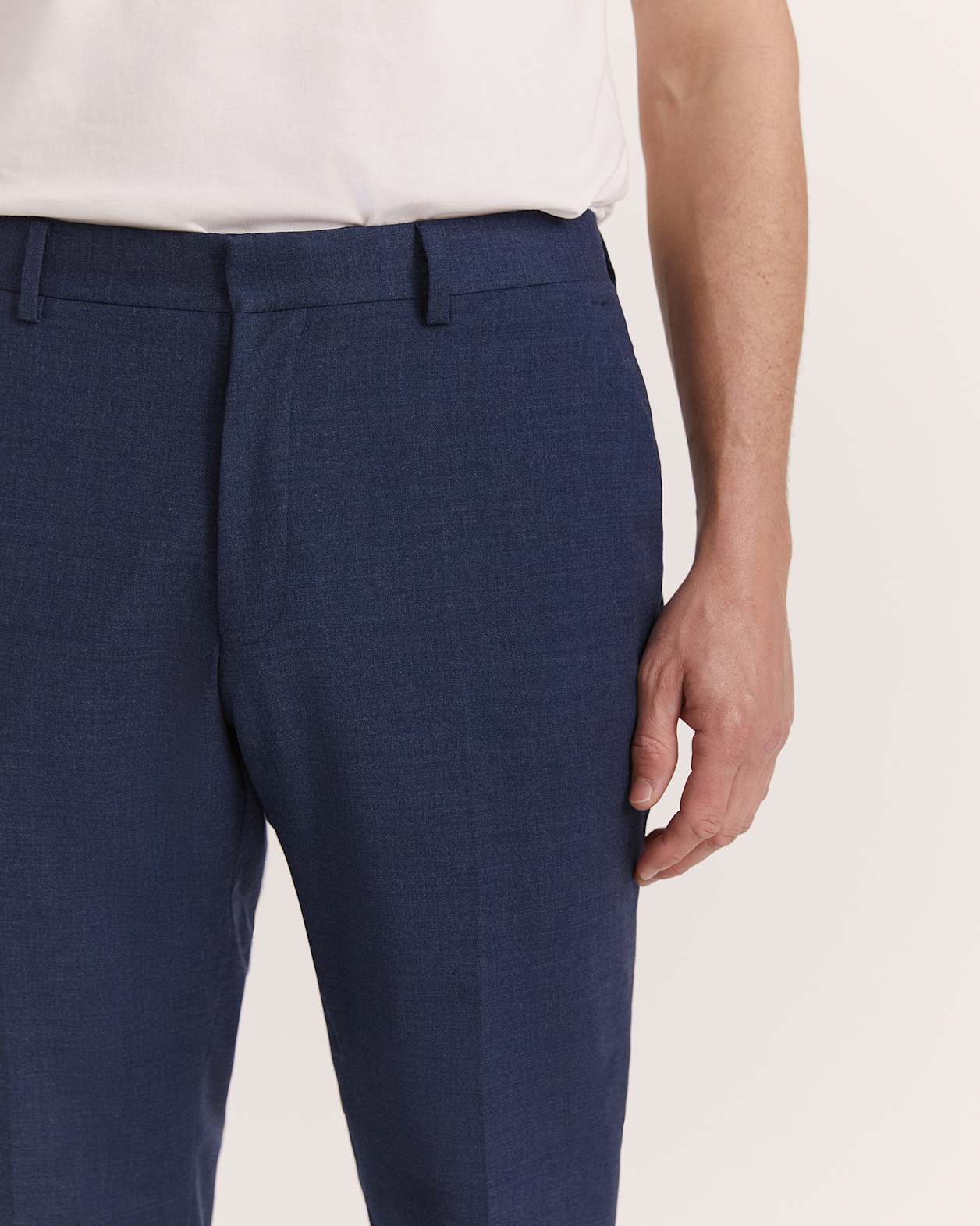 Cedric Wool Stretch Pant in BLUE MARLE