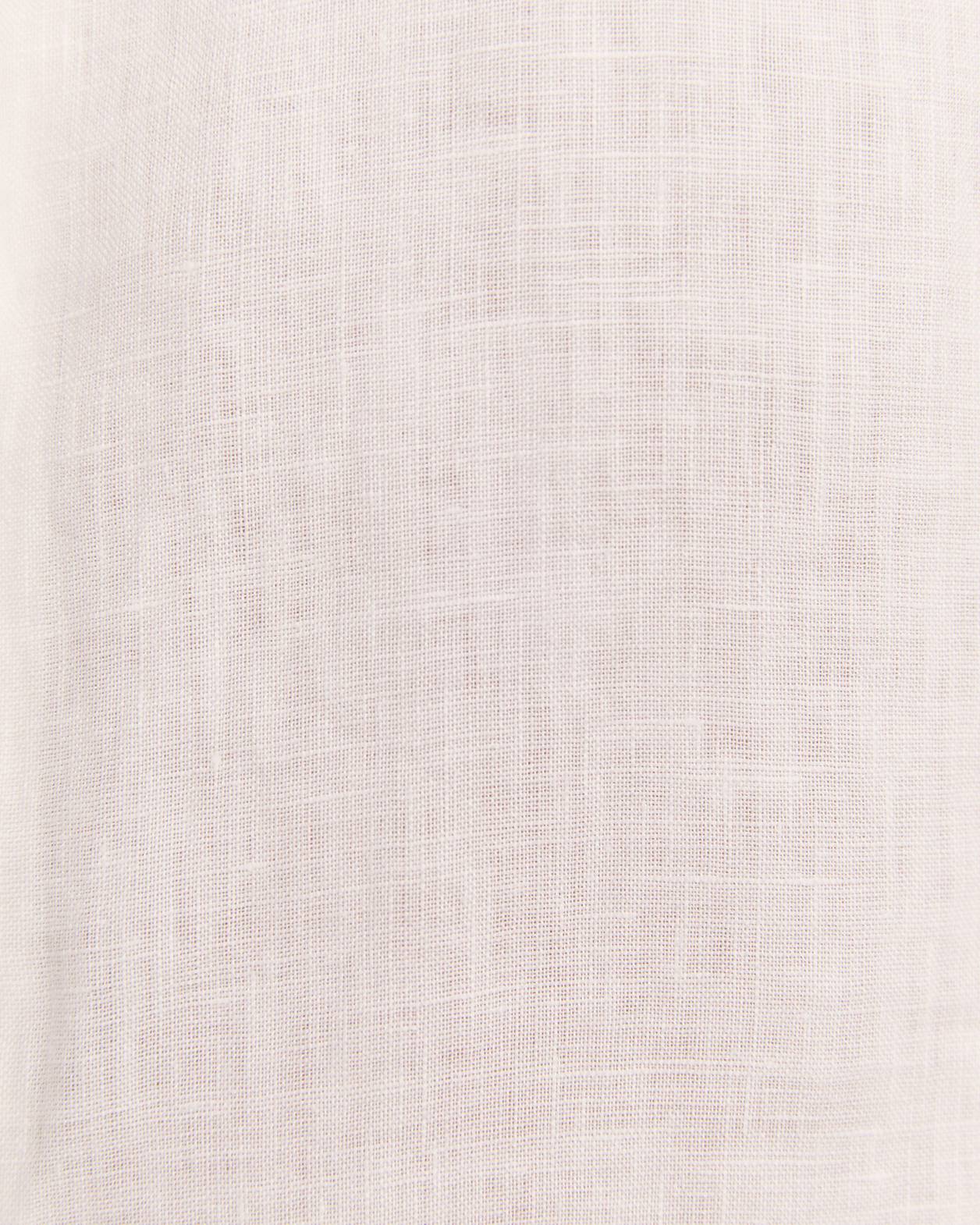 Julian Slim Linen Shirt in WHITE