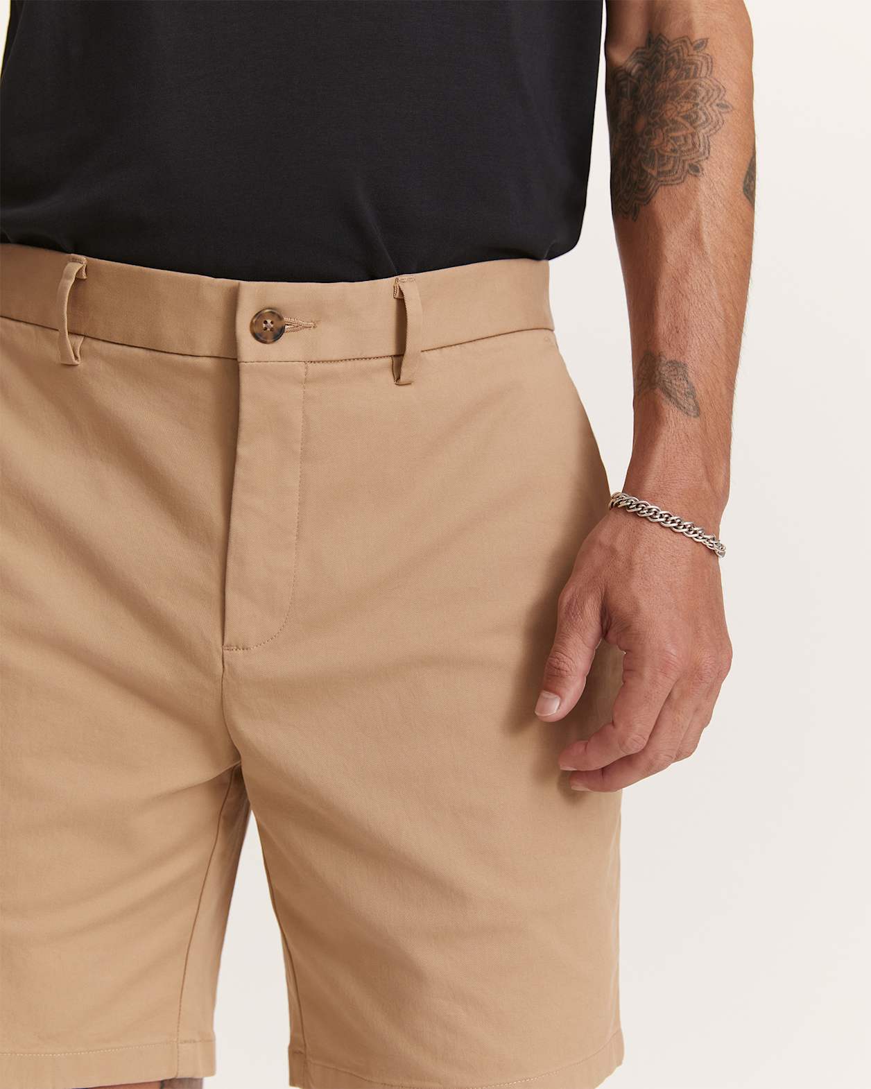 Mills Stretch Short in SAND