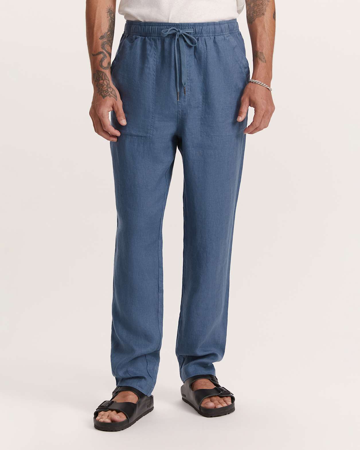 Kent Linen Pant in STEEL