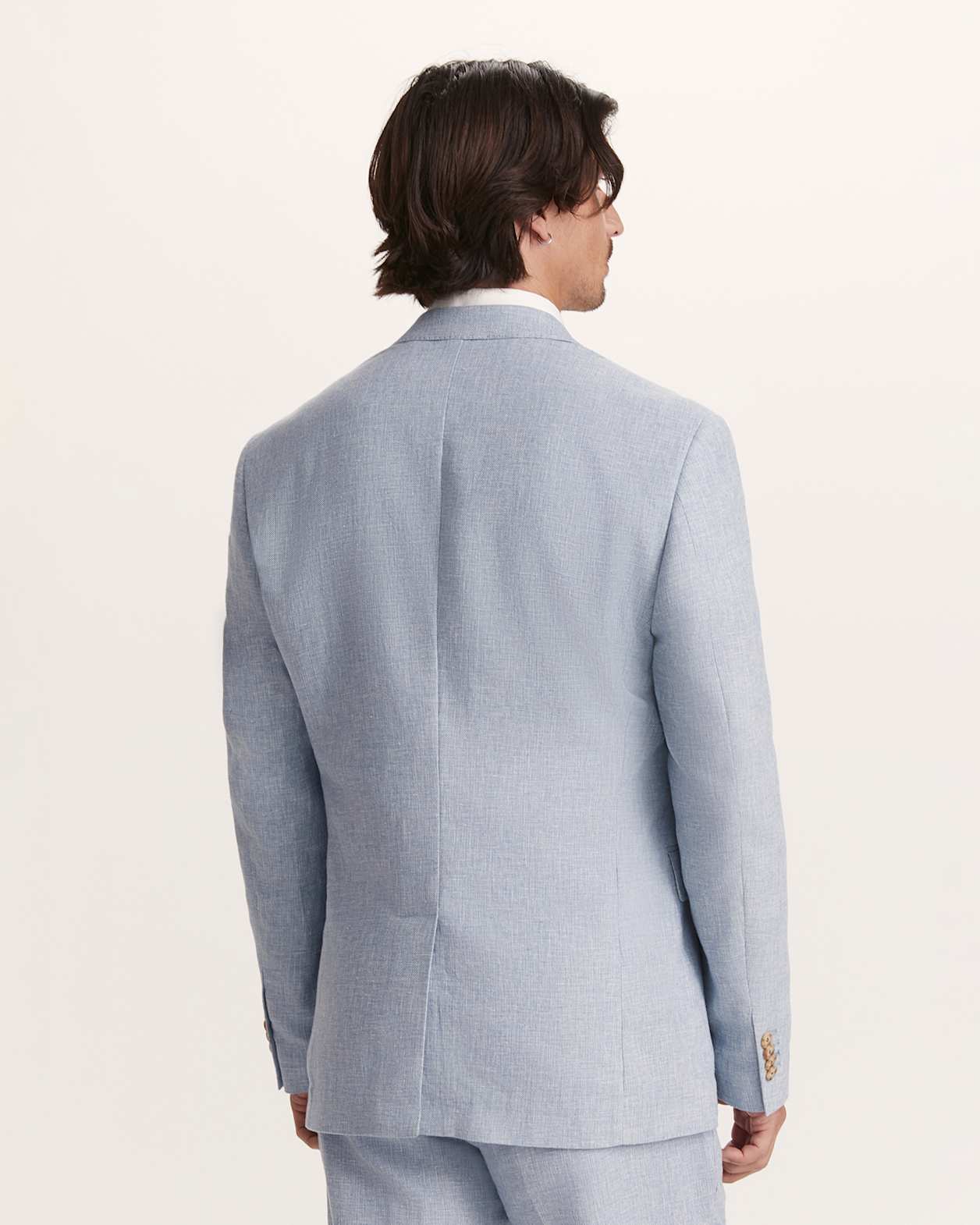 Duke Linen Blend Item Jacket in BLUE