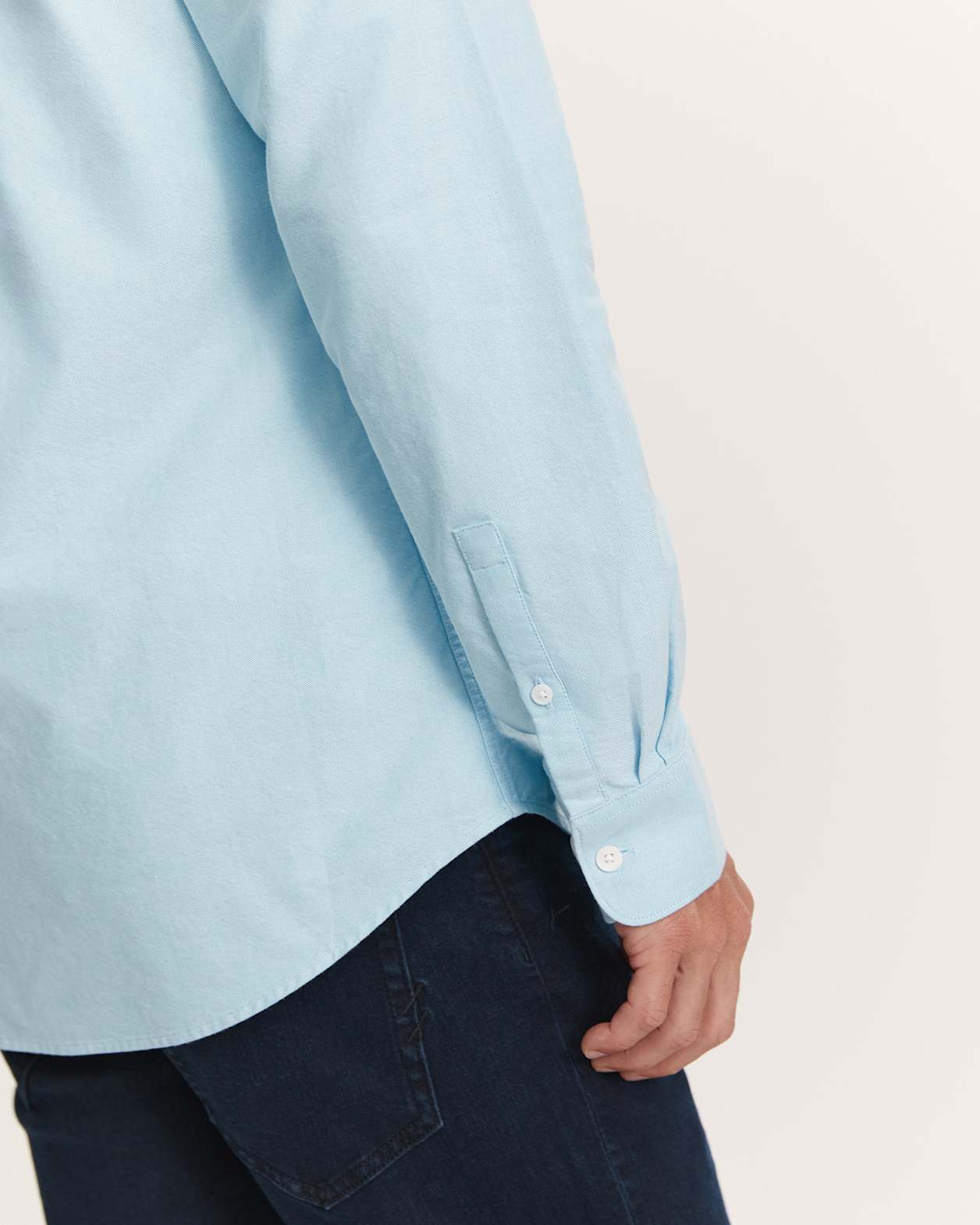 Nathan Oxford Cotton Shirt in OCEAN