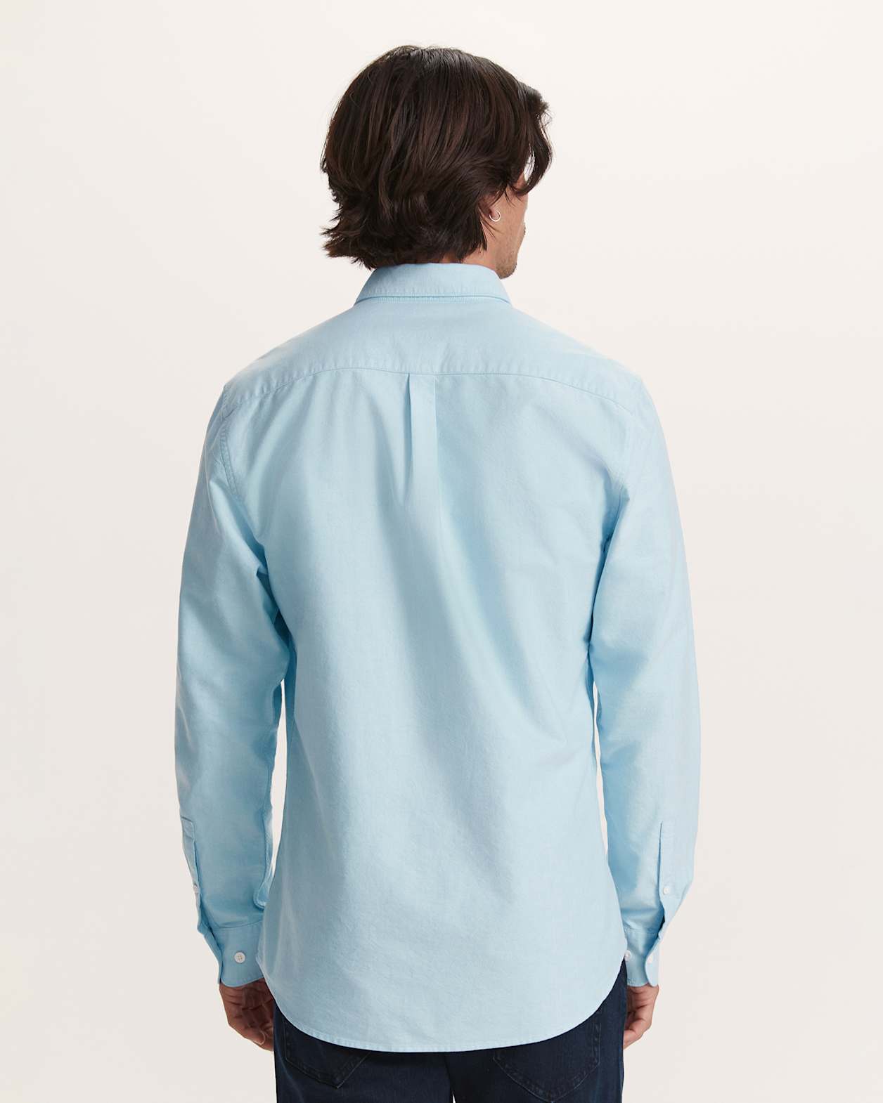 Nathan Oxford Cotton Shirt in OCEAN