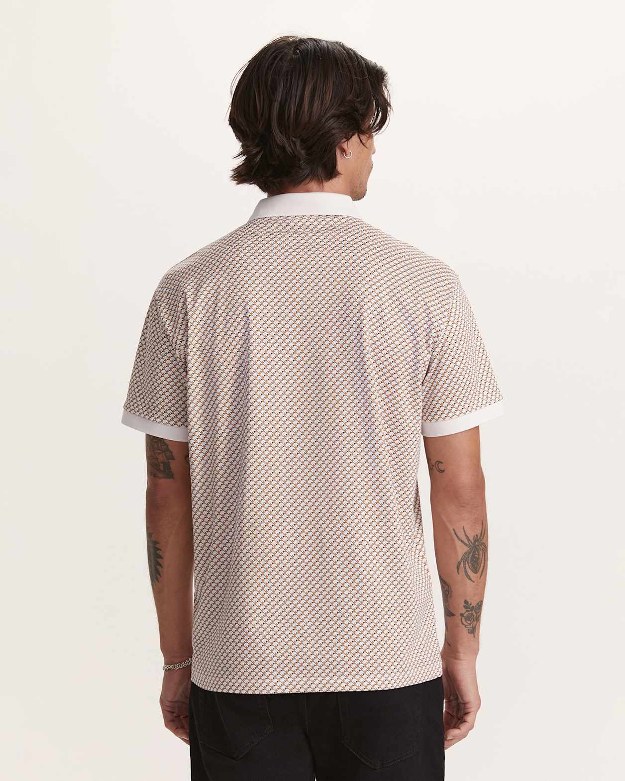 Bale Print Polo in TAN