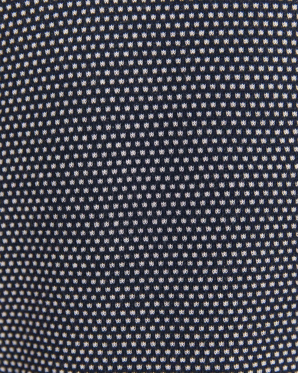 Miramar Cotton Wool Geo Knit Polo in NAVY/IVORY