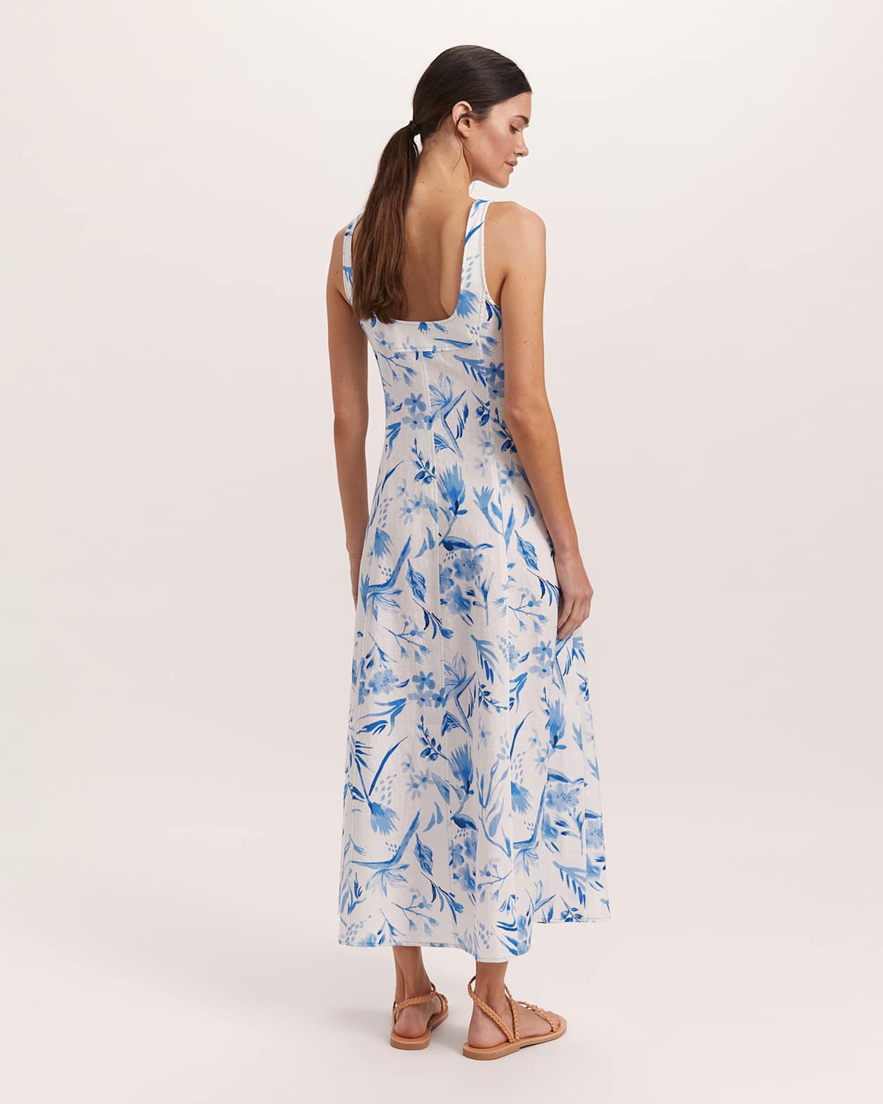 Louella Linen Dress in MULTI