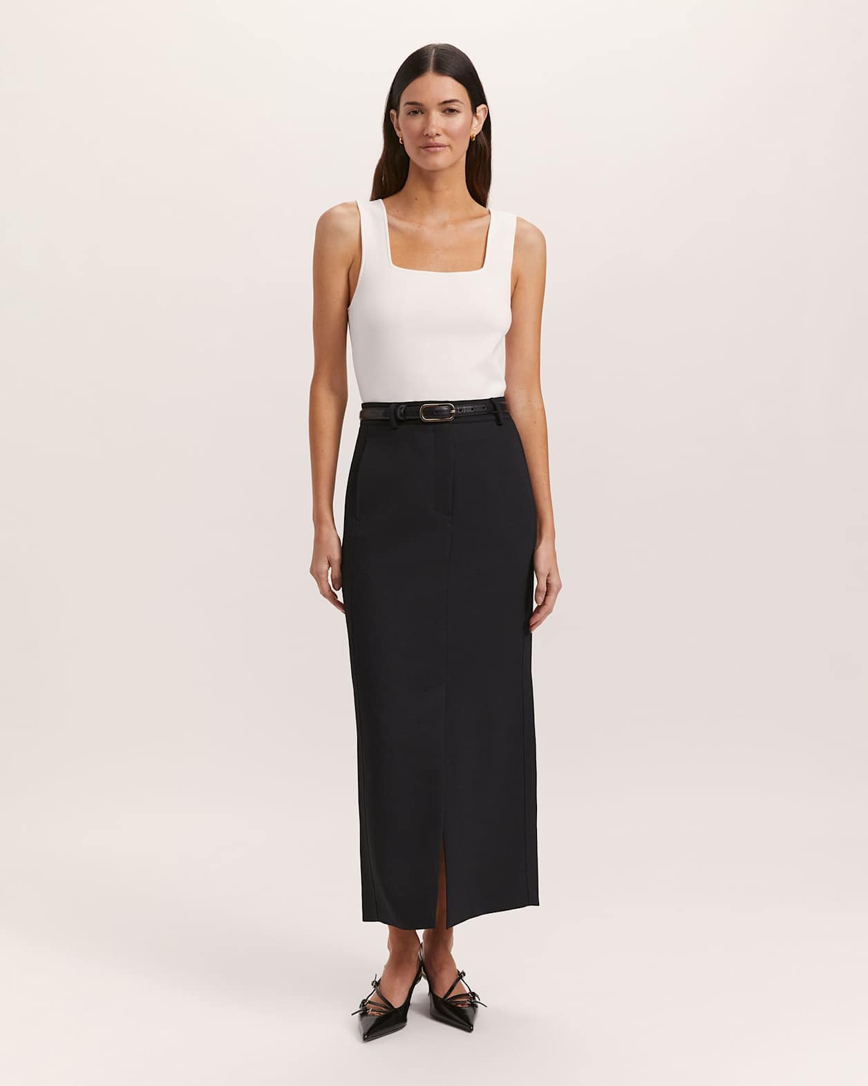 Mia Milano Knit Tank Top in IVORY