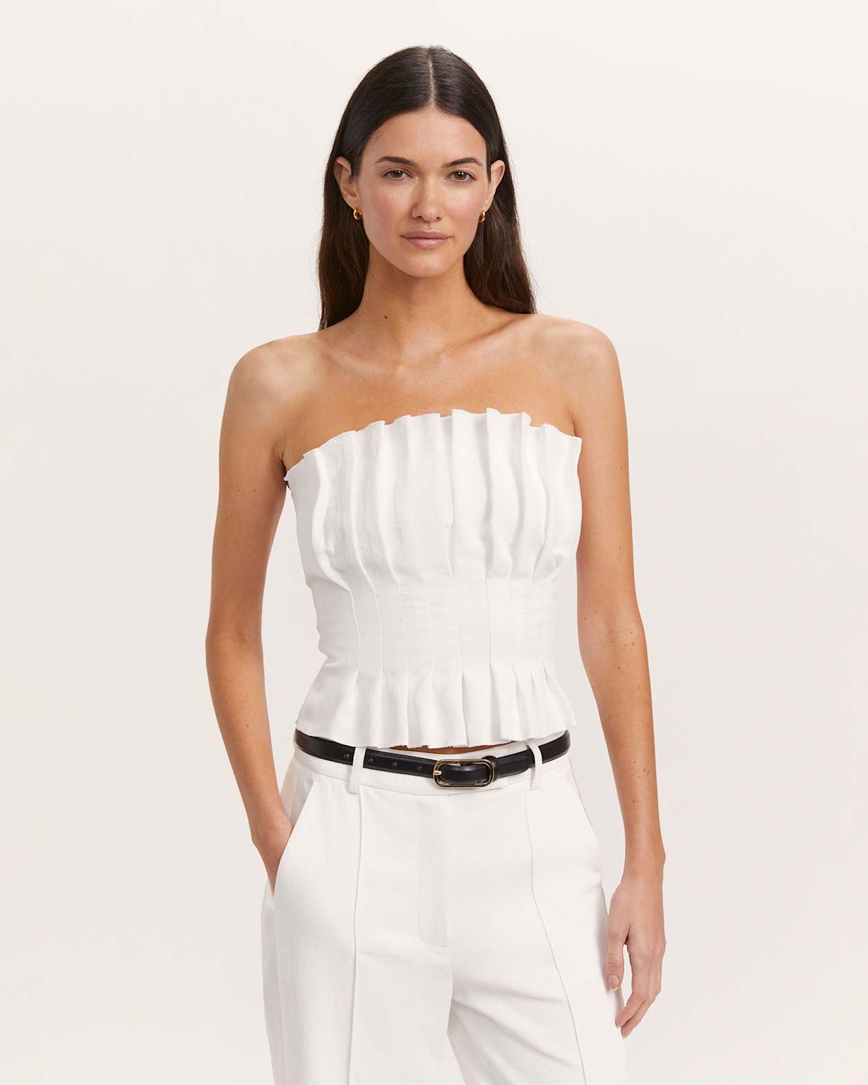 Dharma Tuck Detail Bodice in ALABASTER