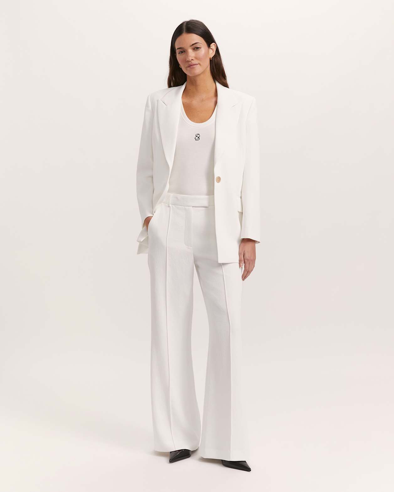 Dharma Longline Blazer in ALABASTER