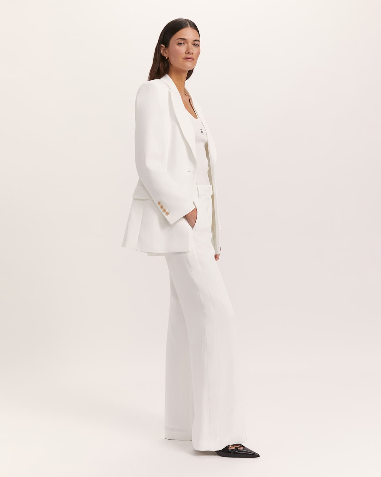 Dharma Longline Blazer in ALABASTER