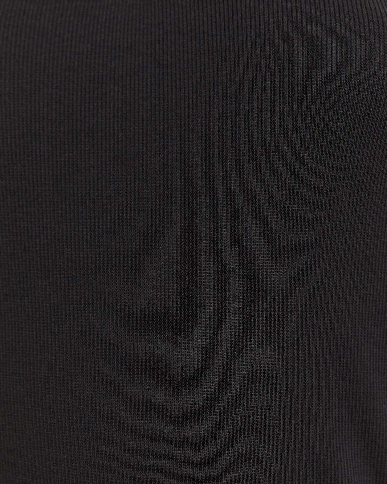 Fleur Button 1/2 Sleeve in BLACK