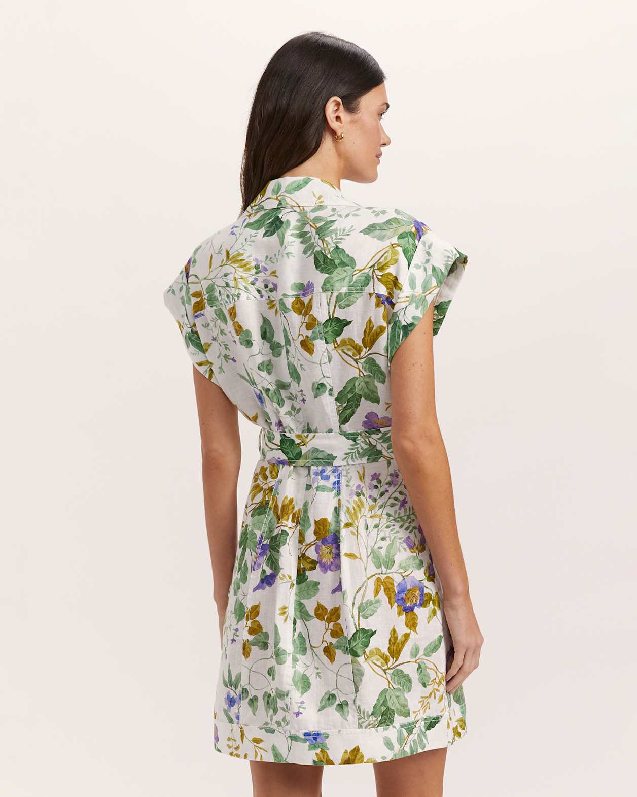 Wildflower Linen Mini Dress in MULTI