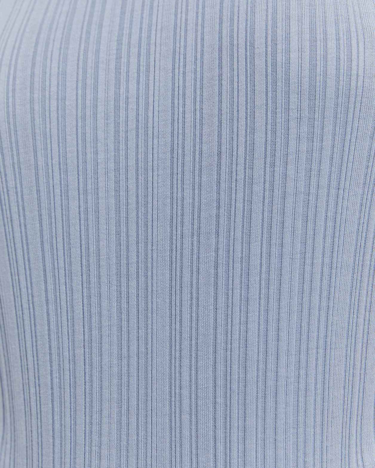 Sabine Cap Sleeve Tee in DENIM
