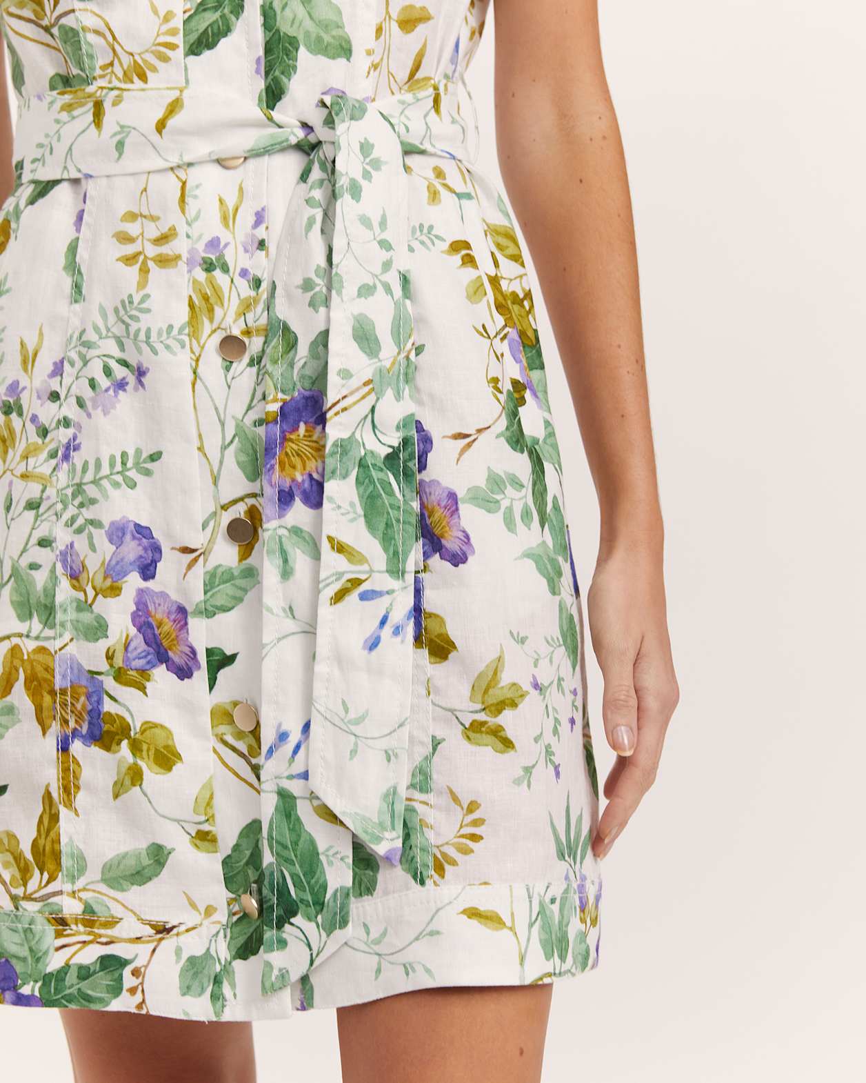 Wildflower Linen Mini Dress in MULTI