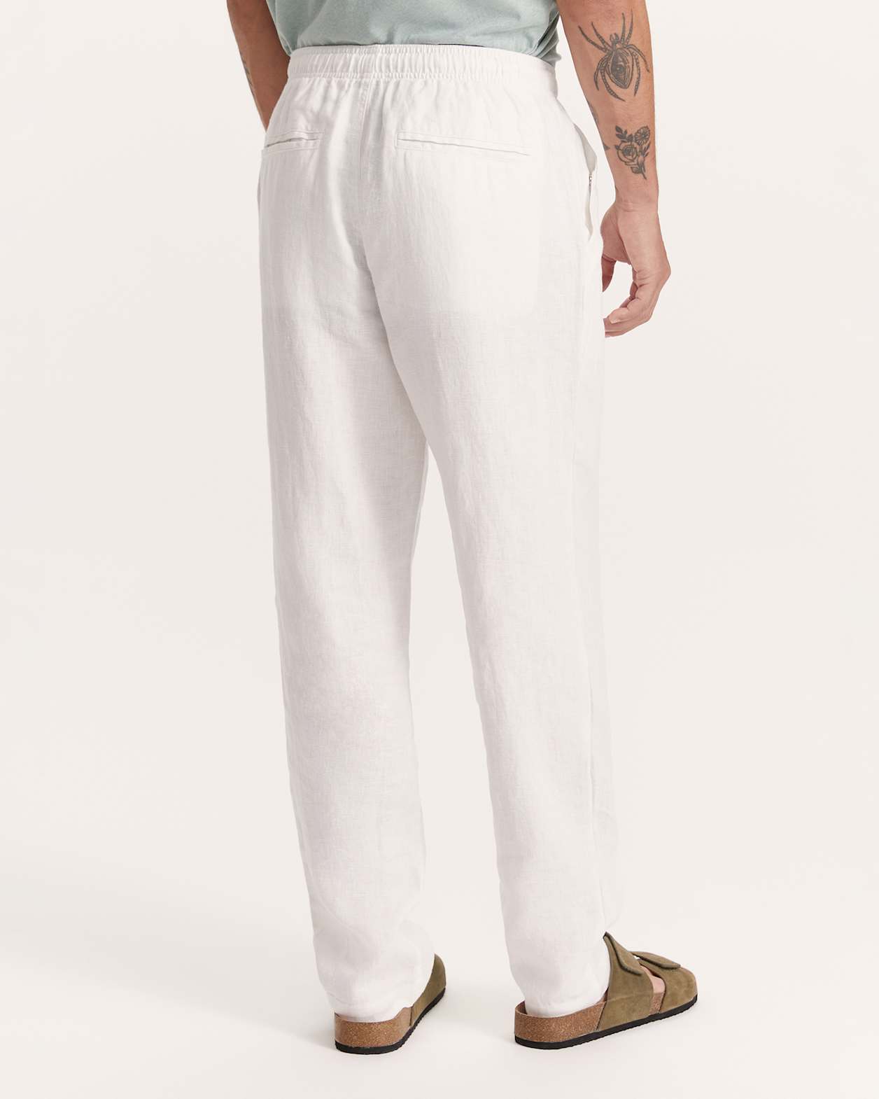 Kent Linen Pant in WHITE