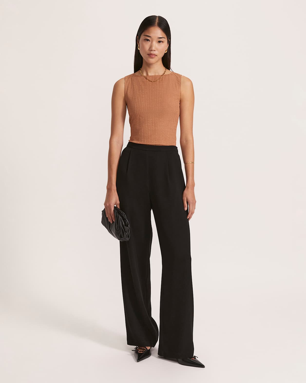Rubee Boat Neck Tank in COPPER