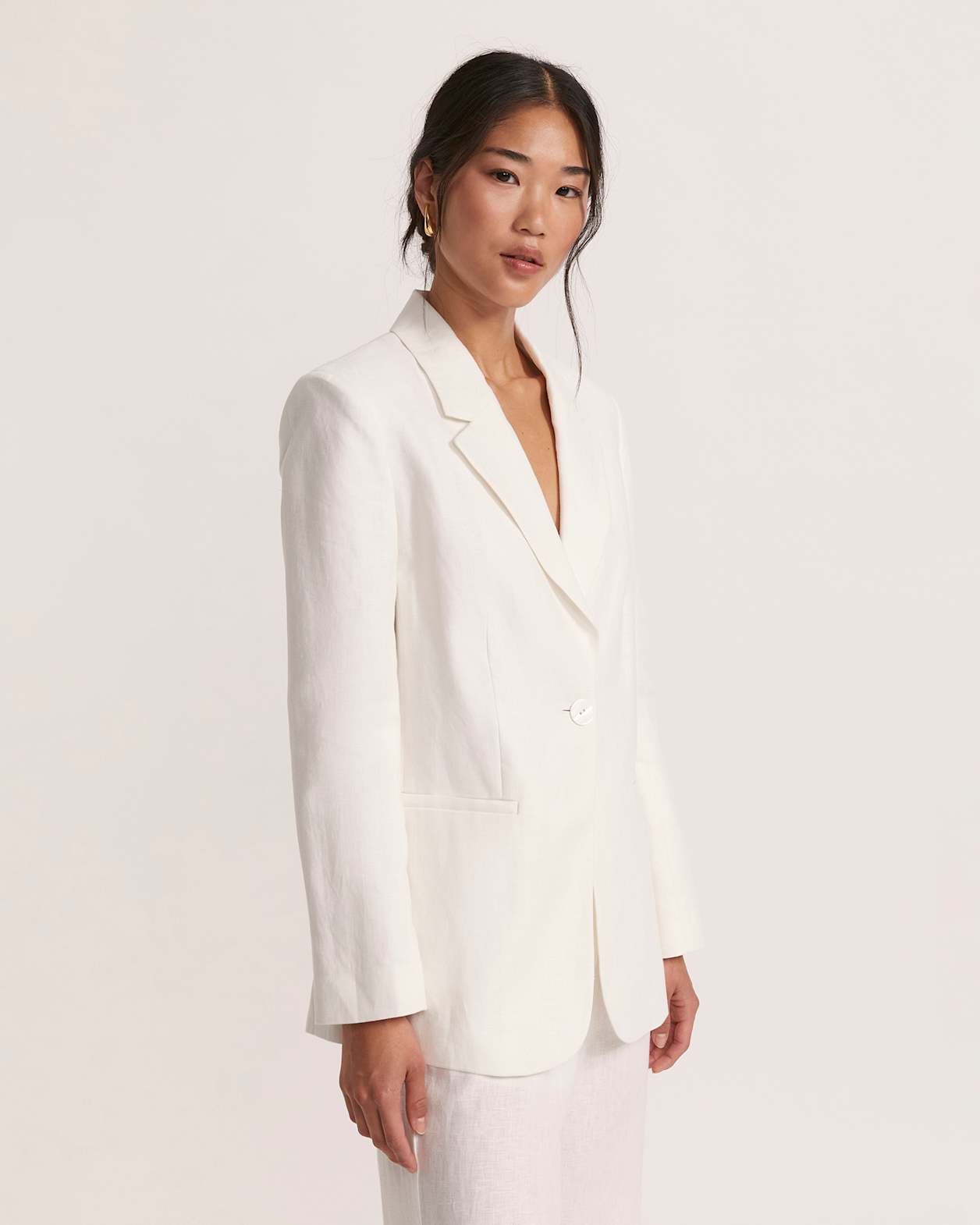 Lila Linen Jacket in WHITE