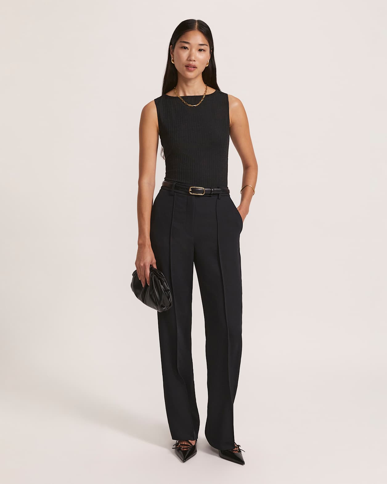 Rubee Boat Neck Tank in BLACK