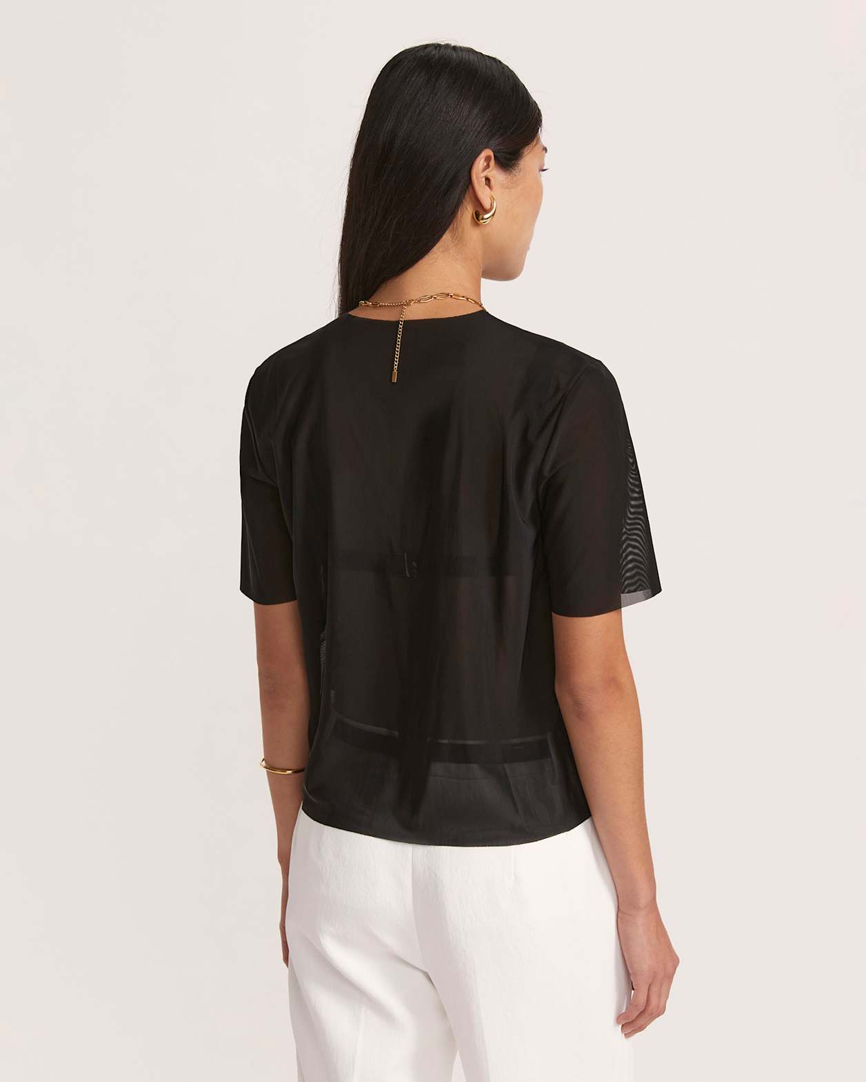 Mackenzie Short Sleeve Tee in BLACK