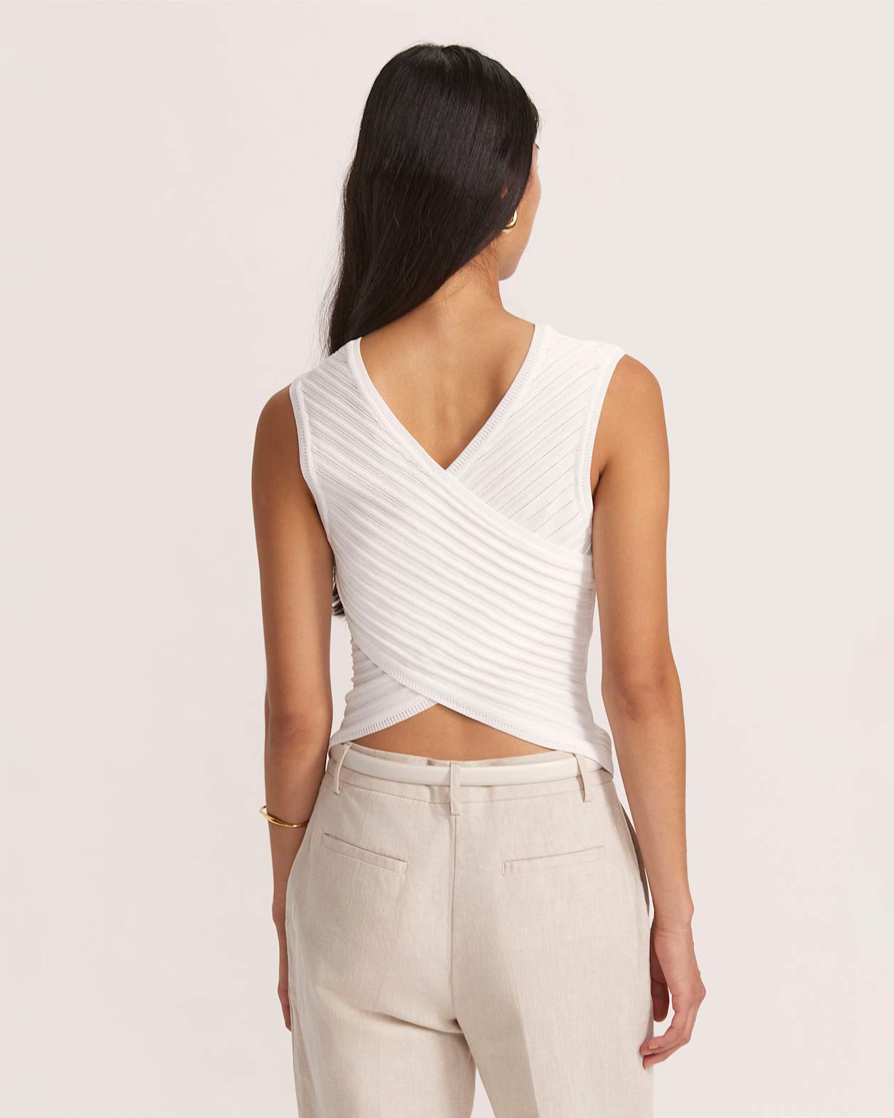 Maeve Cross Top in IVORY