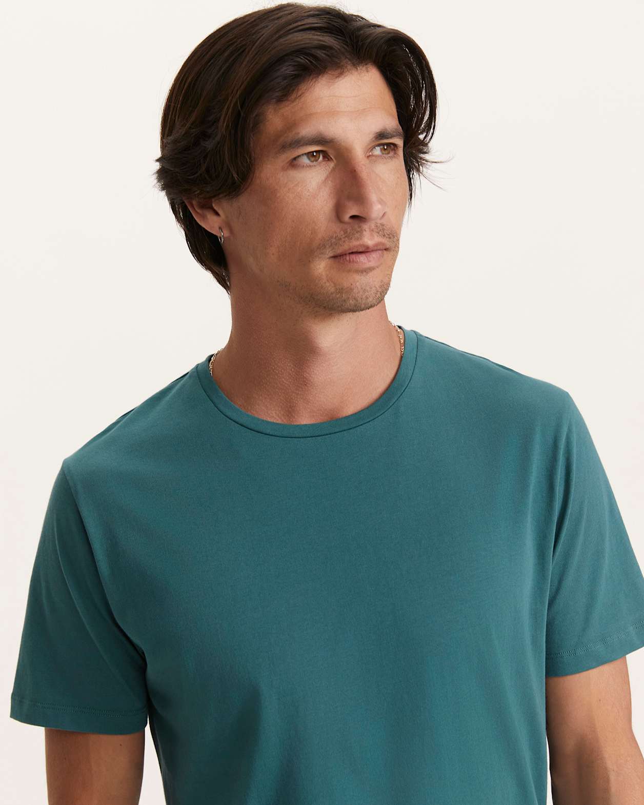 Daniel Crew Neck Tee in DARK GREEN