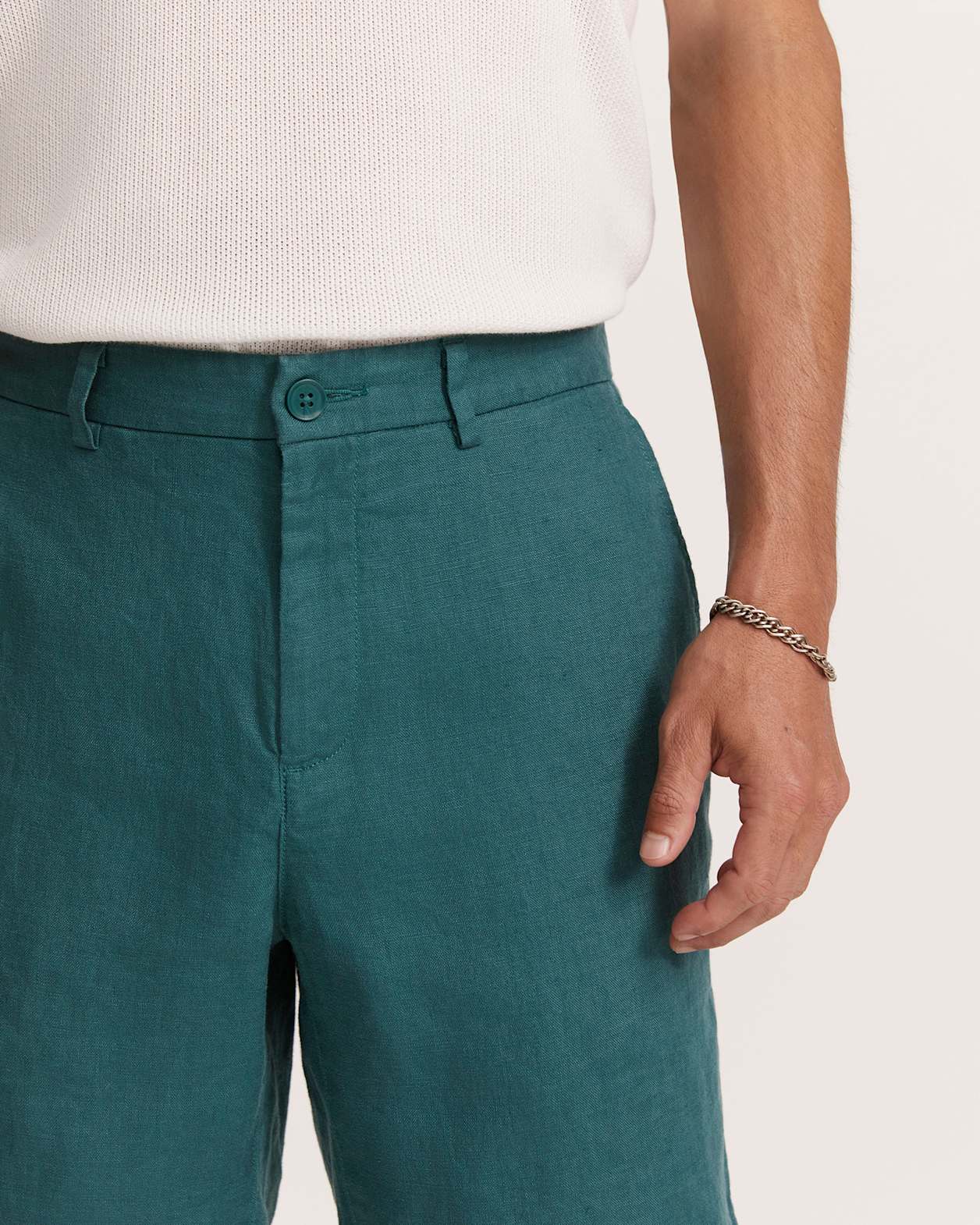 Luca Linen Short in GREEN