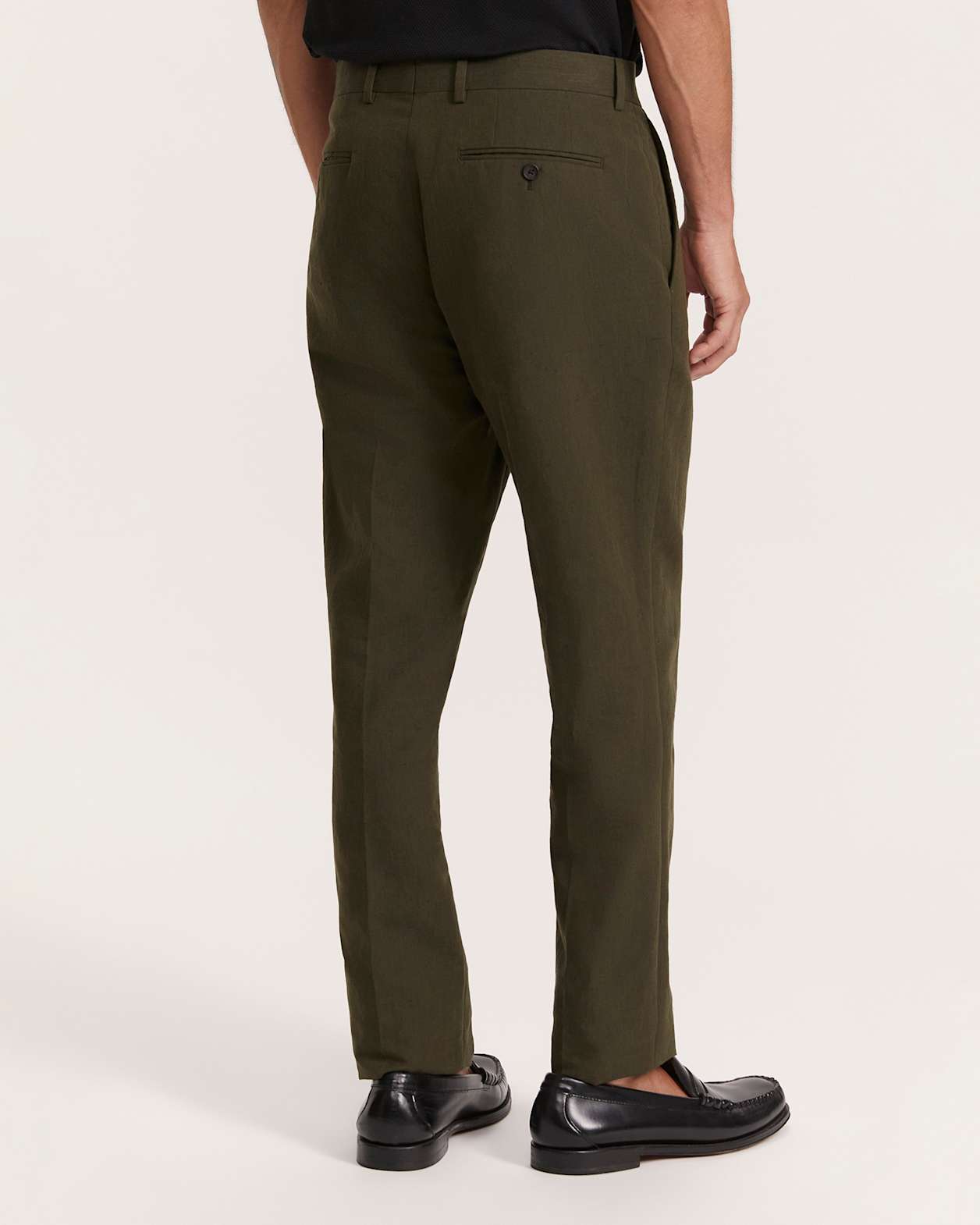 Brookes Cotton Linen Suit Pant in KHAKI