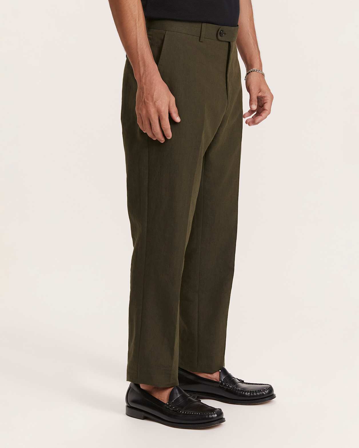Brookes Cotton Linen Suit Pant in KHAKI