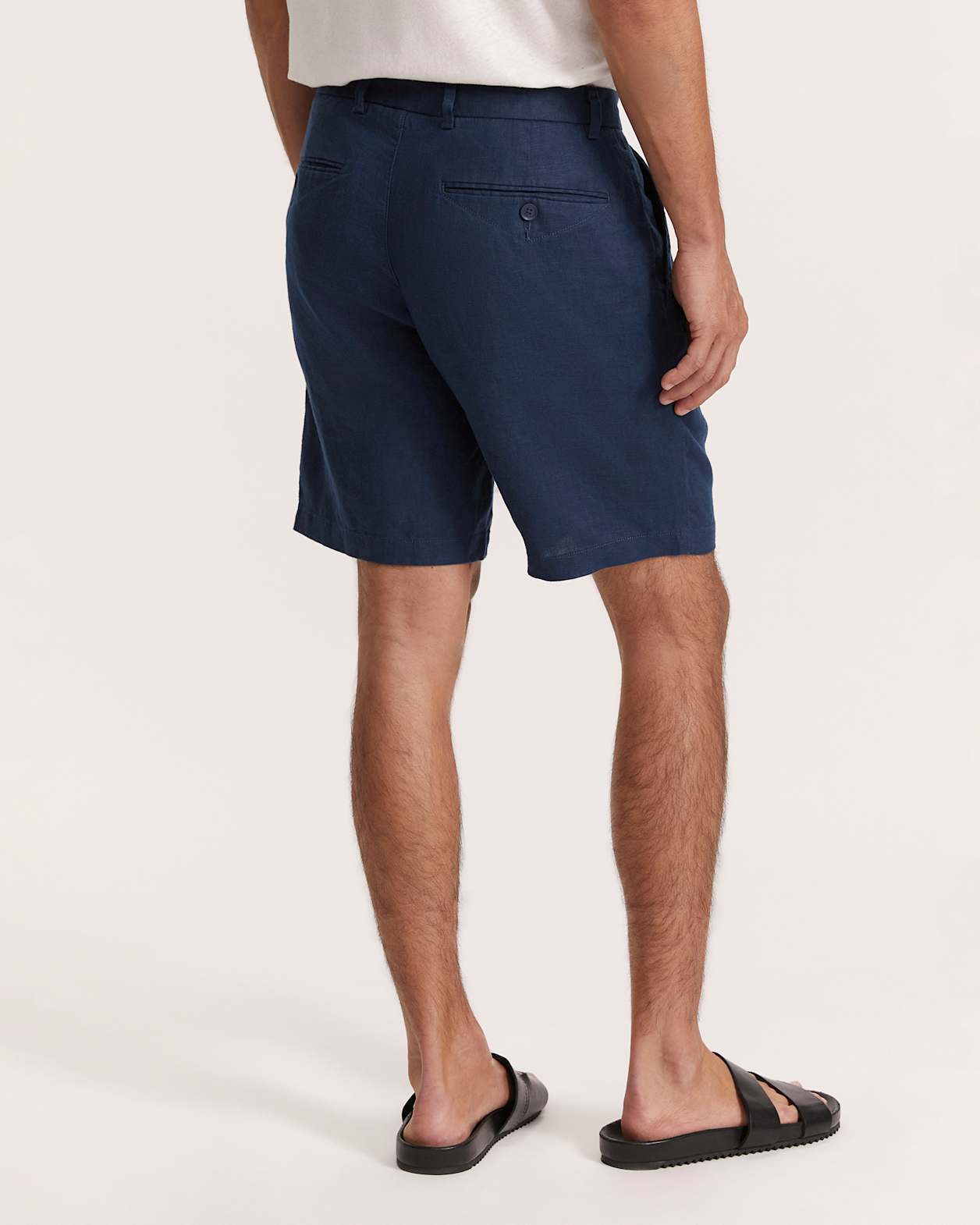 Luca Linen Short in DARK BLUE