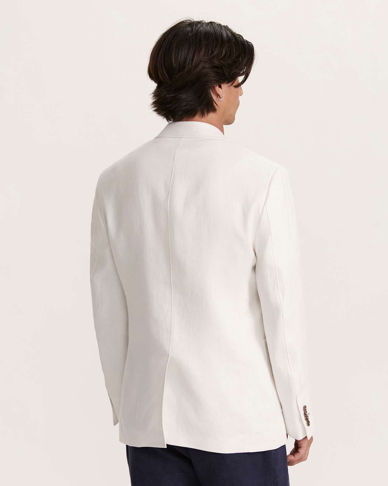 Wade Linen Suit Jacket in WHITE