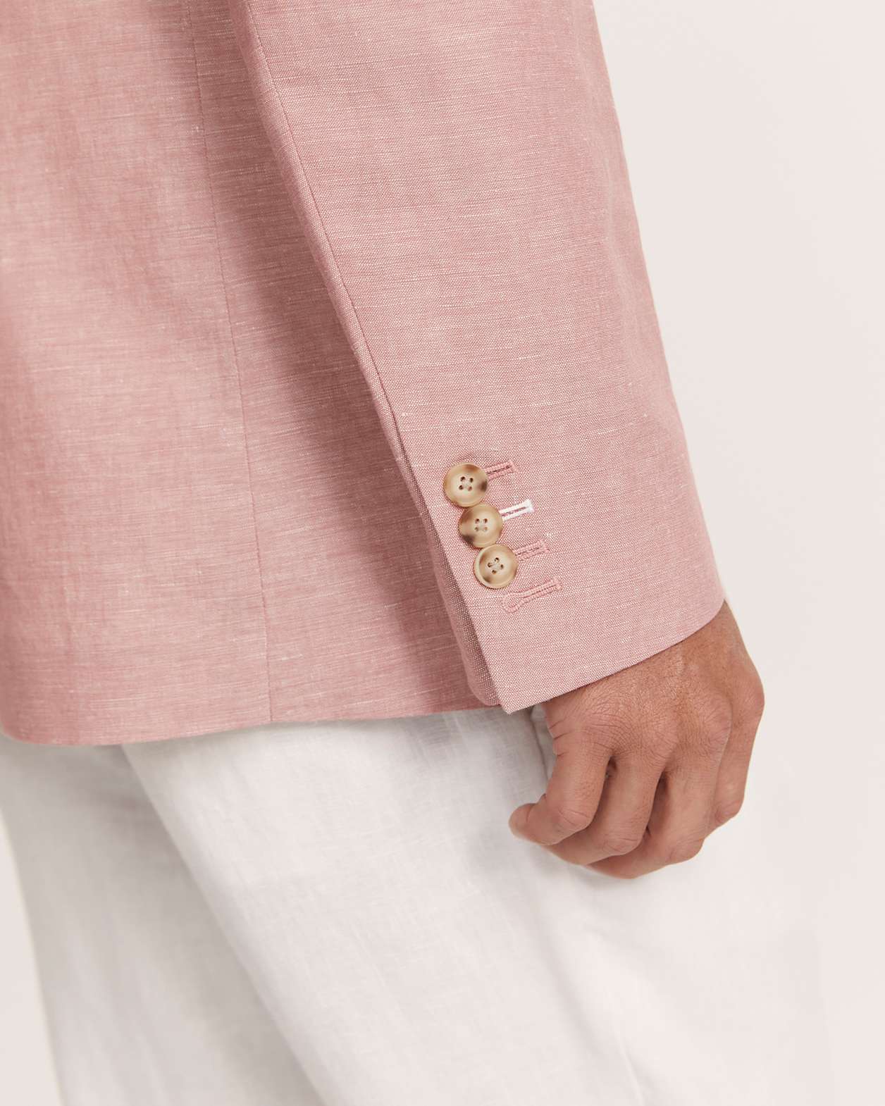 Bartel Cotton Linen Item Jacket in ROSE